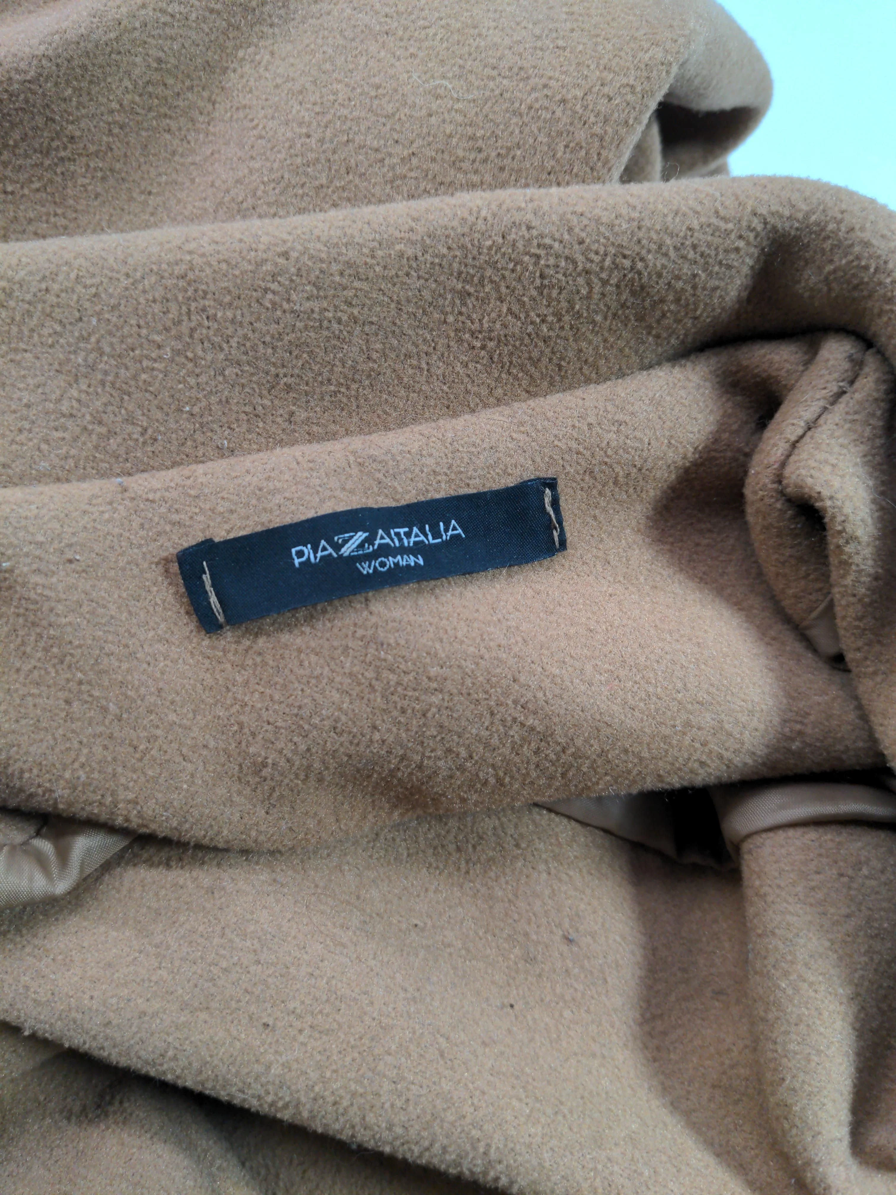 Piazza Italia Women's Coat Chest: 40 in Tan 100% Polyester Overcoat - Image 9