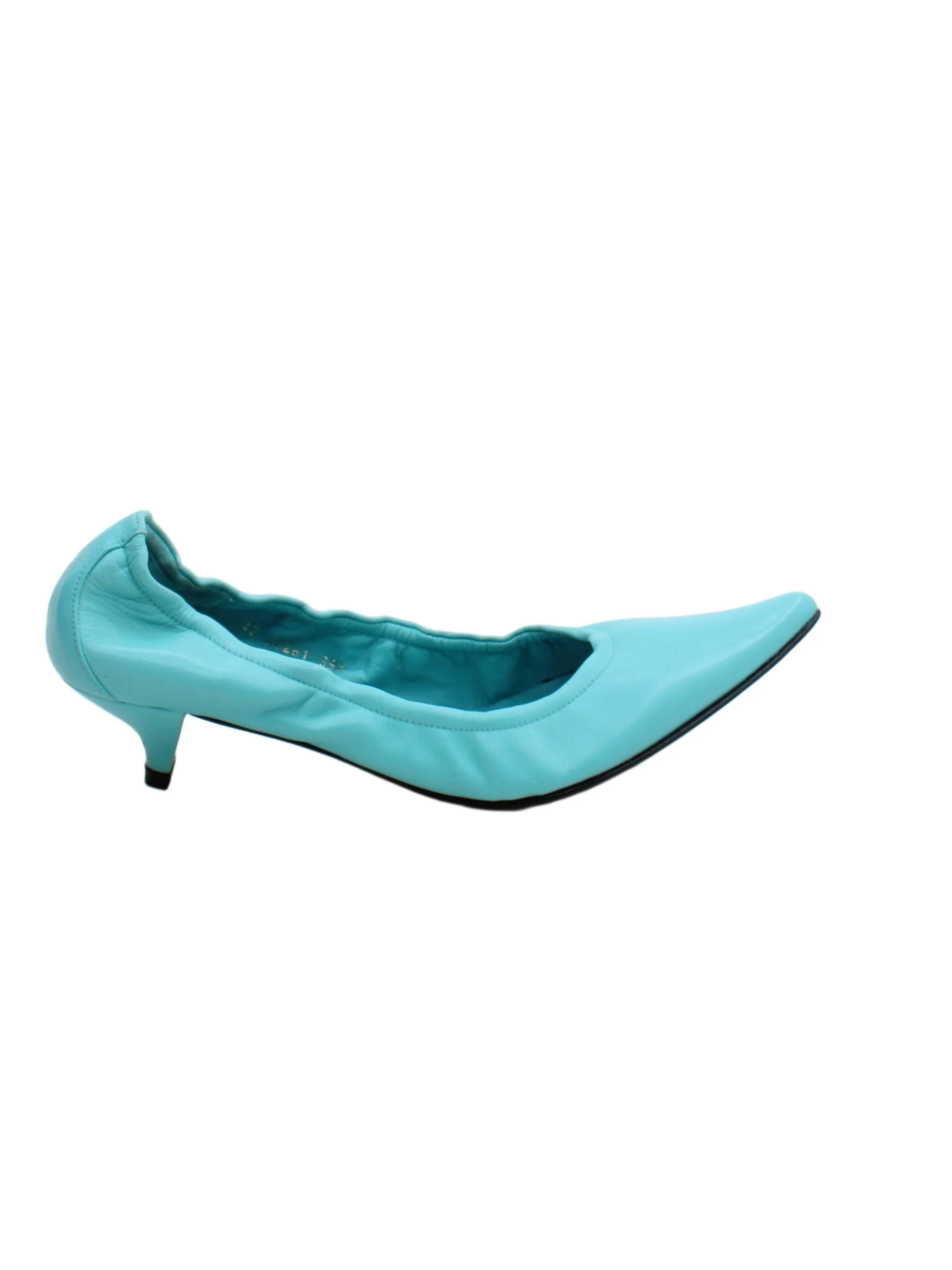 Pied A Terre Women's Heels UK 6 Blue 100% Leather Court