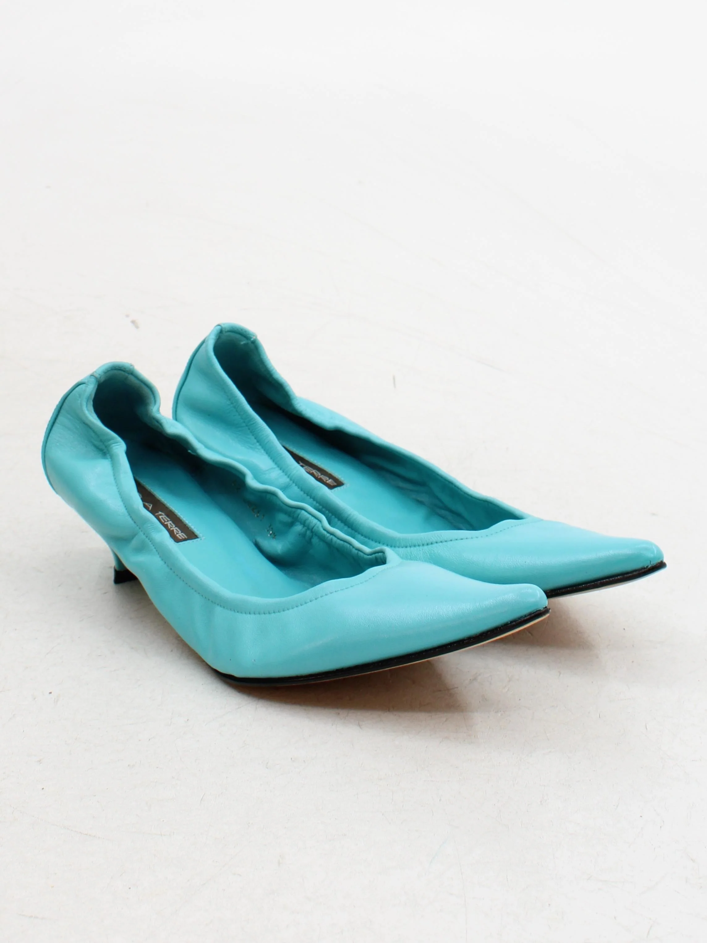 Pied A Terre Women's Heels UK 6 Blue 100% Leather Court - Image 4