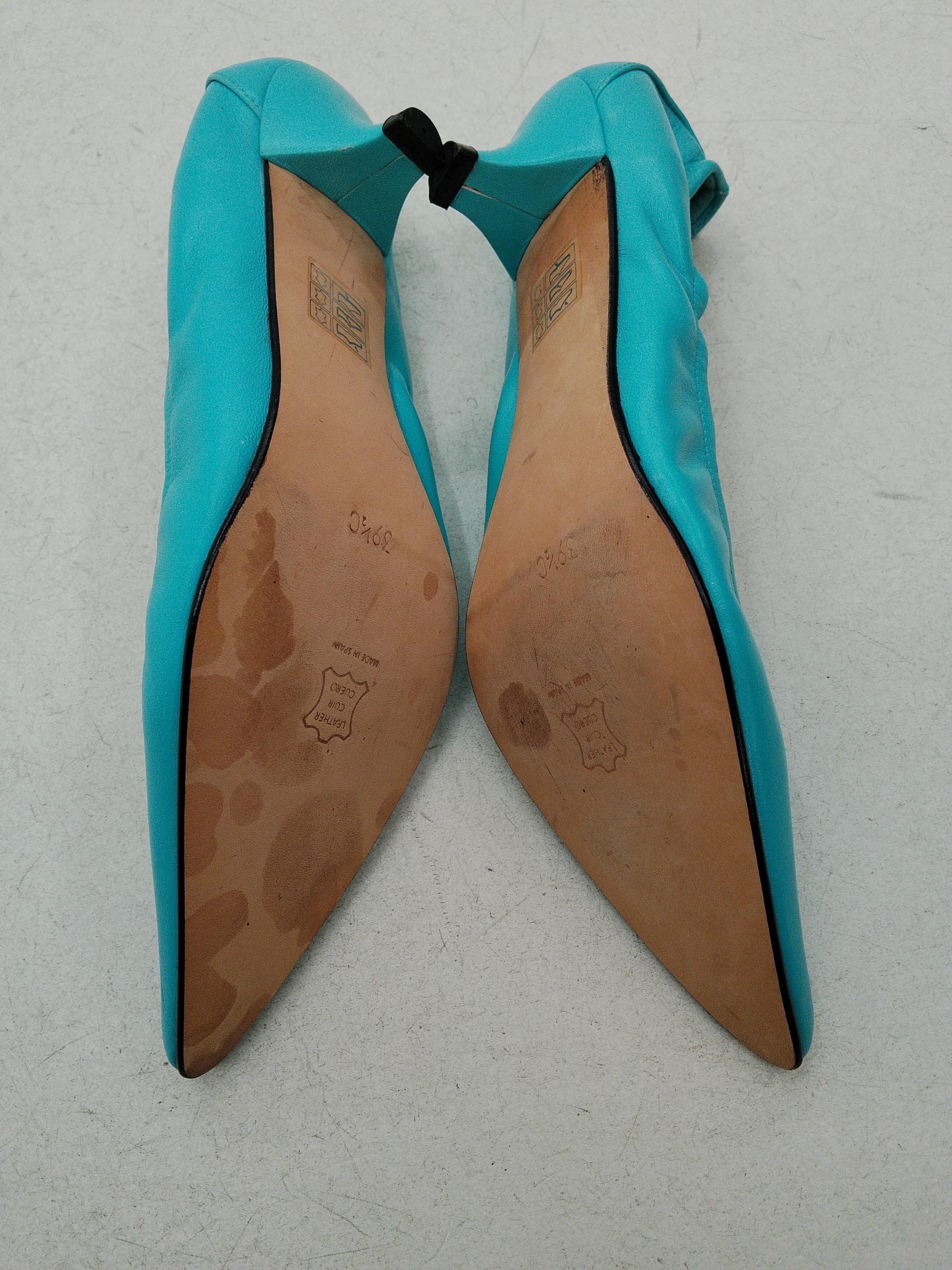Pied A Terre Women's Heels UK 6 Blue 100% Leather Court - Image 7