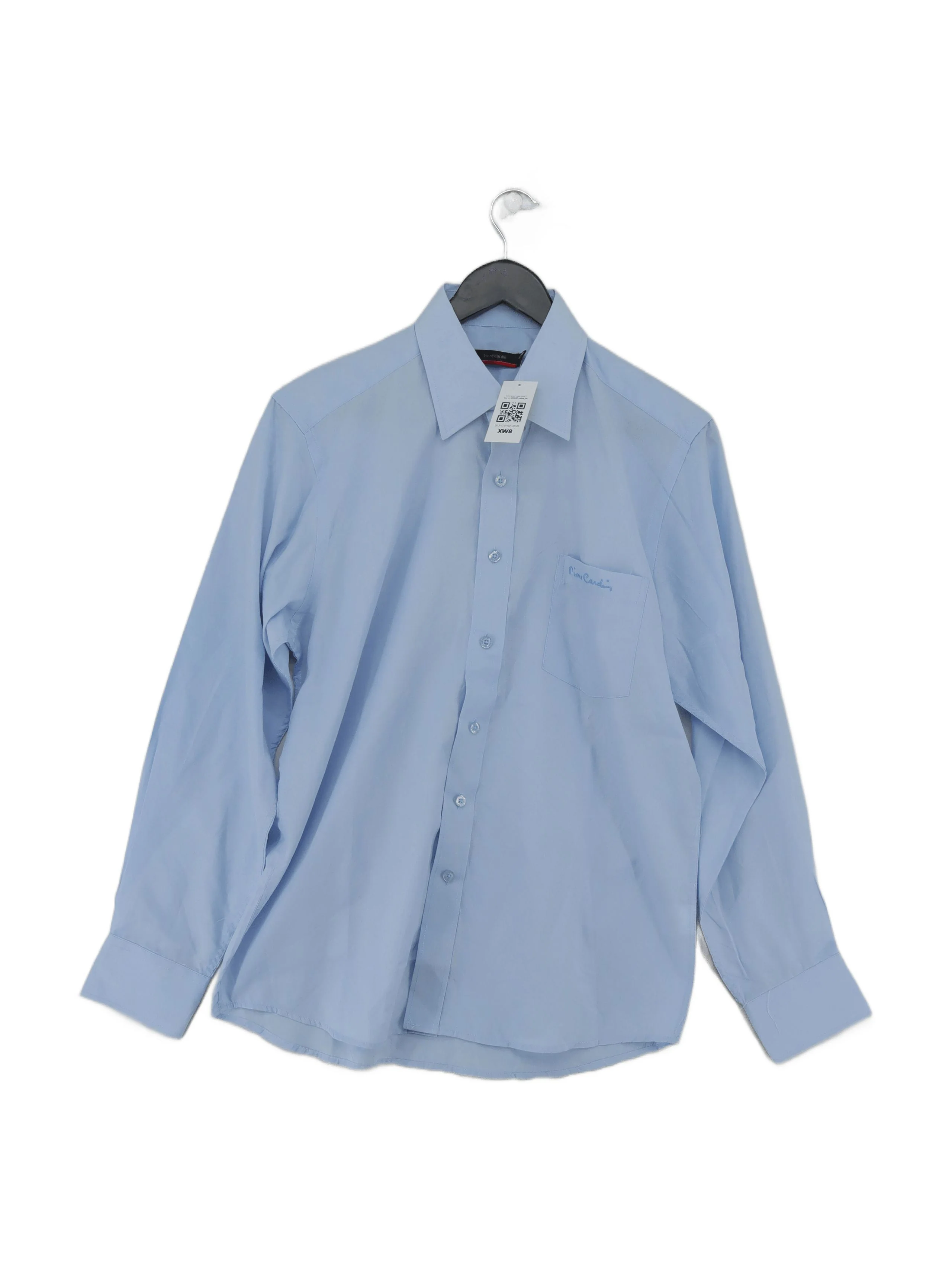 Pierre Cardin Men's Shirt M Blue Polyester with Cotton Basic