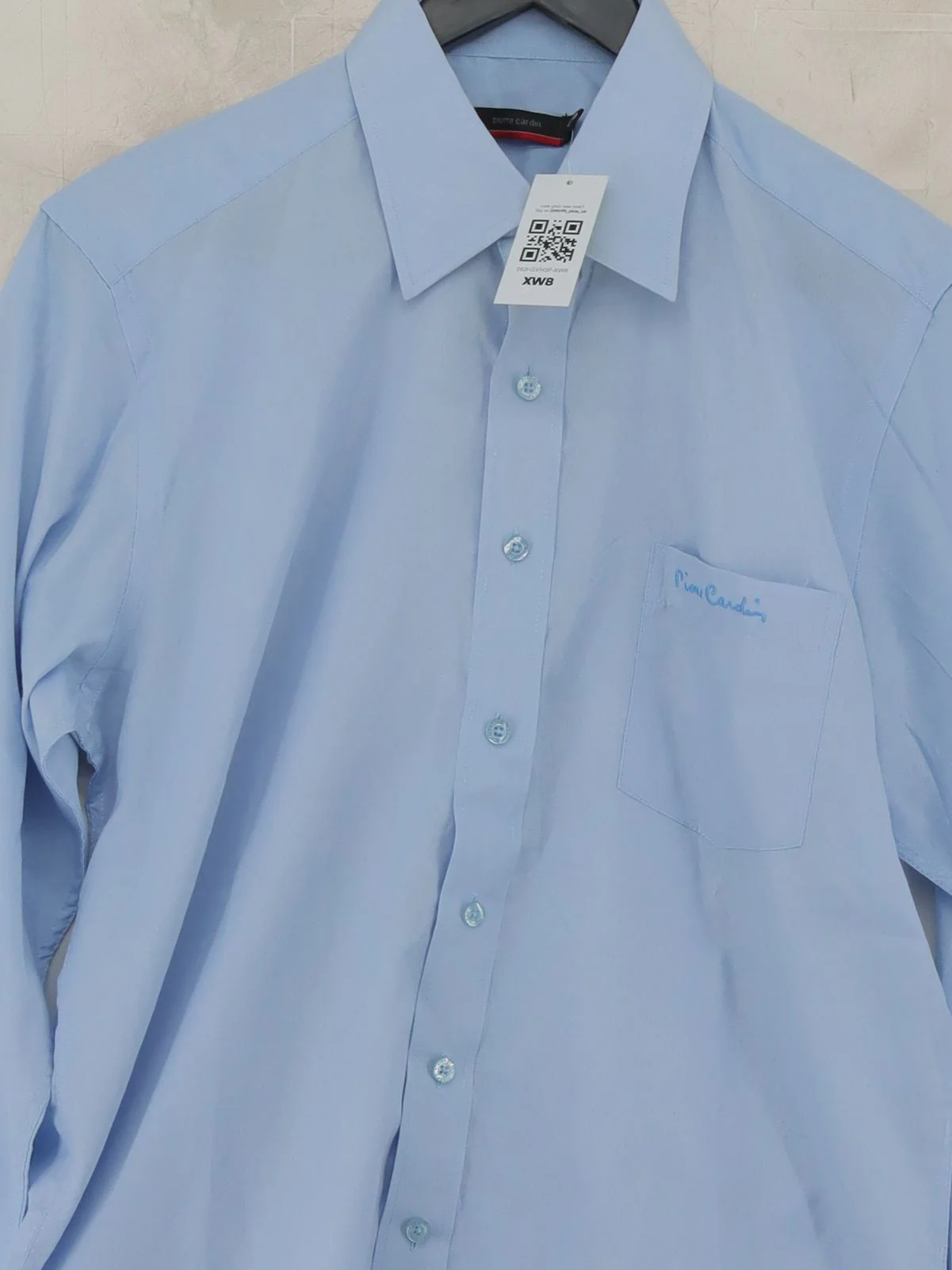 Pierre Cardin Men's Shirt M Blue Polyester with Cotton Basic - Image 3
