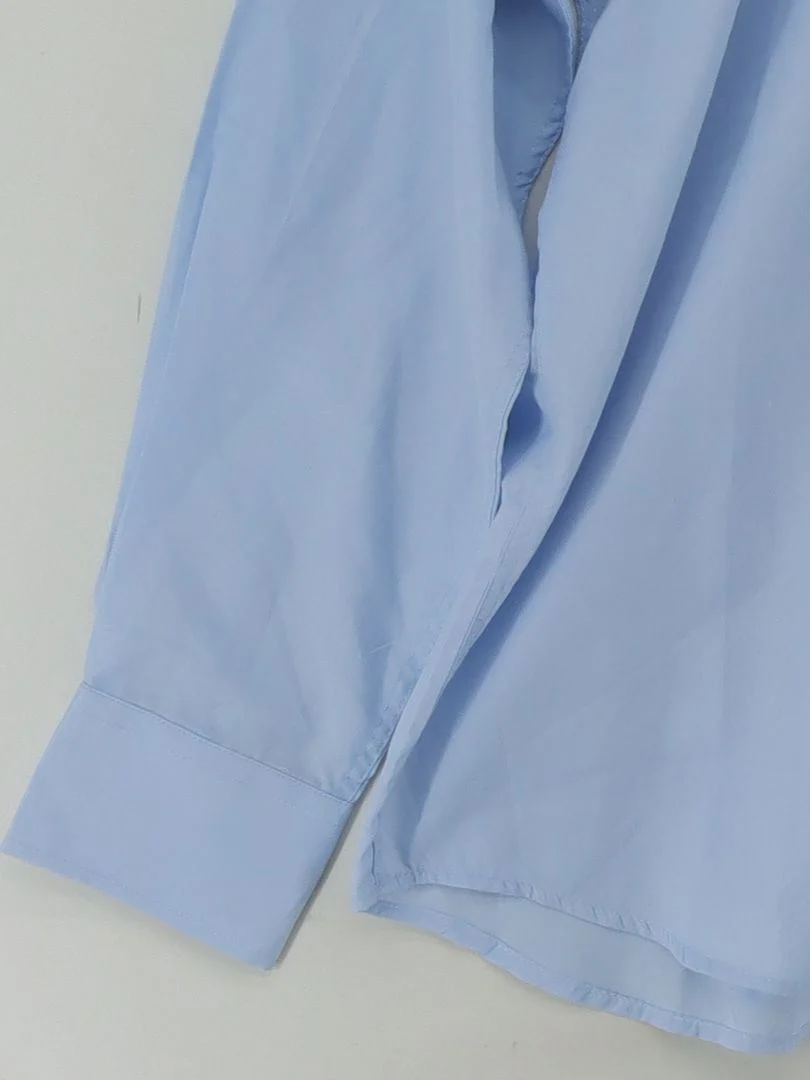 Pierre Cardin Men's Shirt M Blue Polyester with Cotton Basic - Image 4