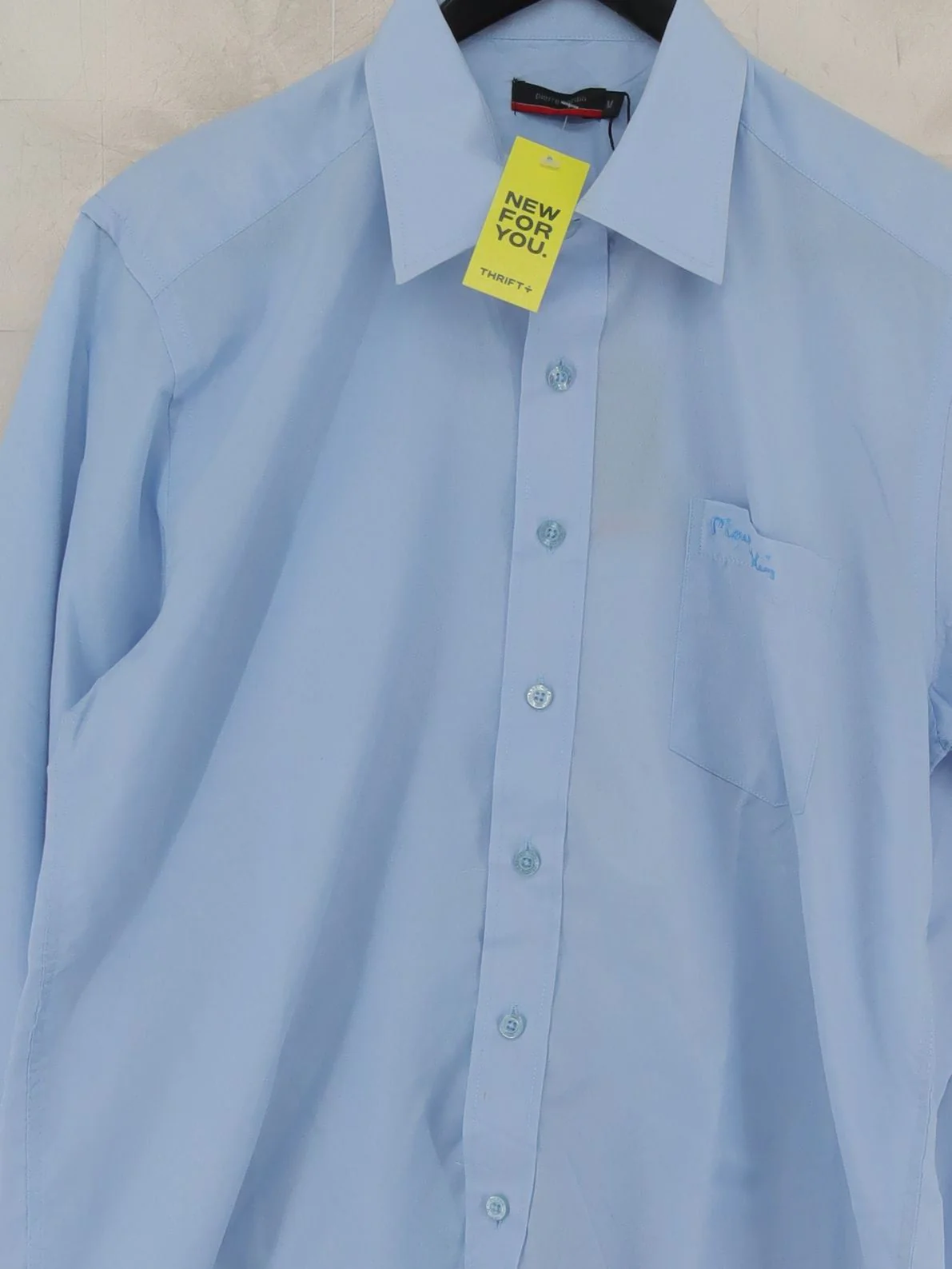 Pierre Cardin Men's Shirt M Blue Polyester with Cotton Basic New with tags - Image 3