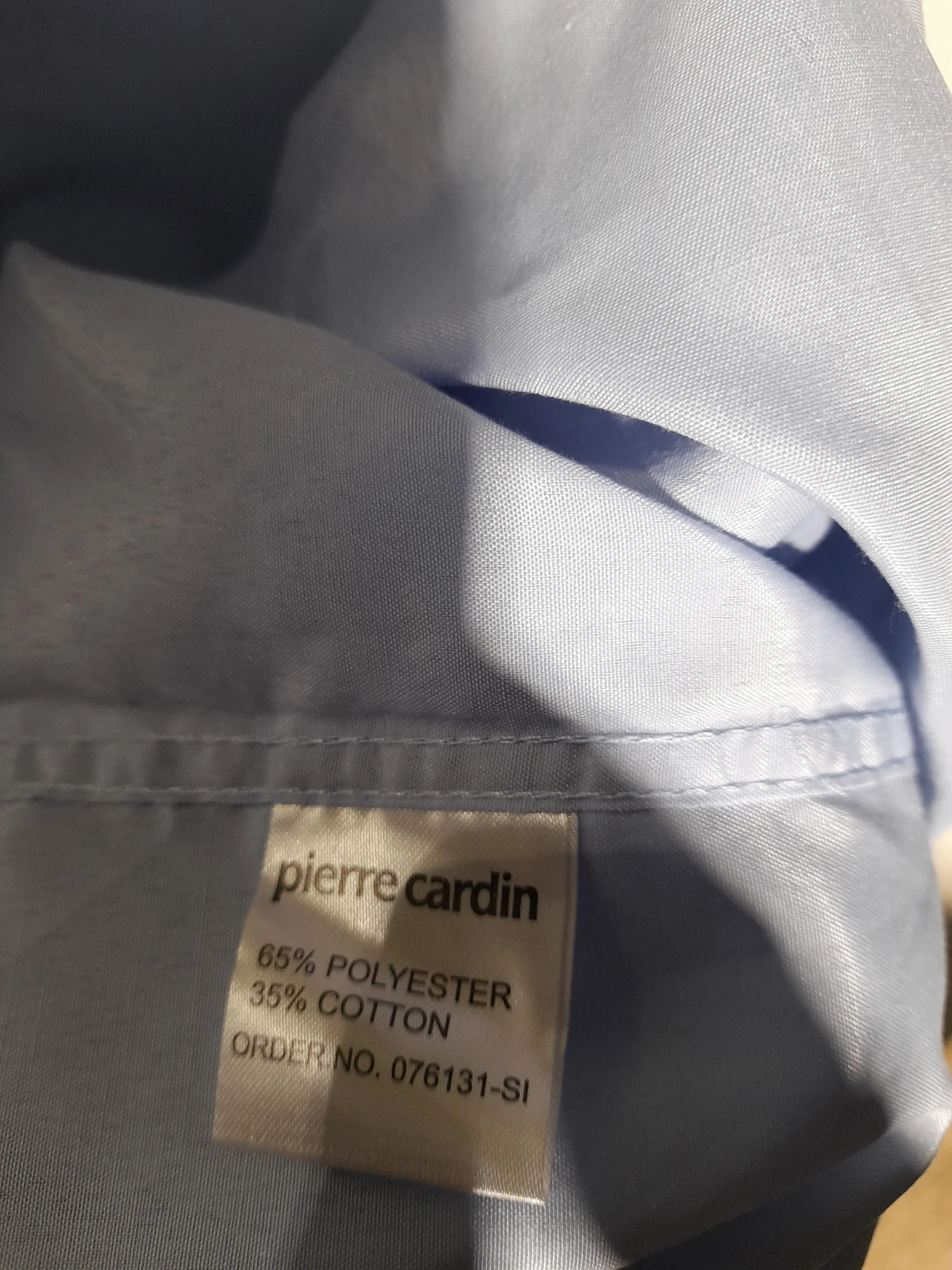 Pierre Cardin Men's Shirt M Blue Polyester with Cotton Basic New with tags - Image 6