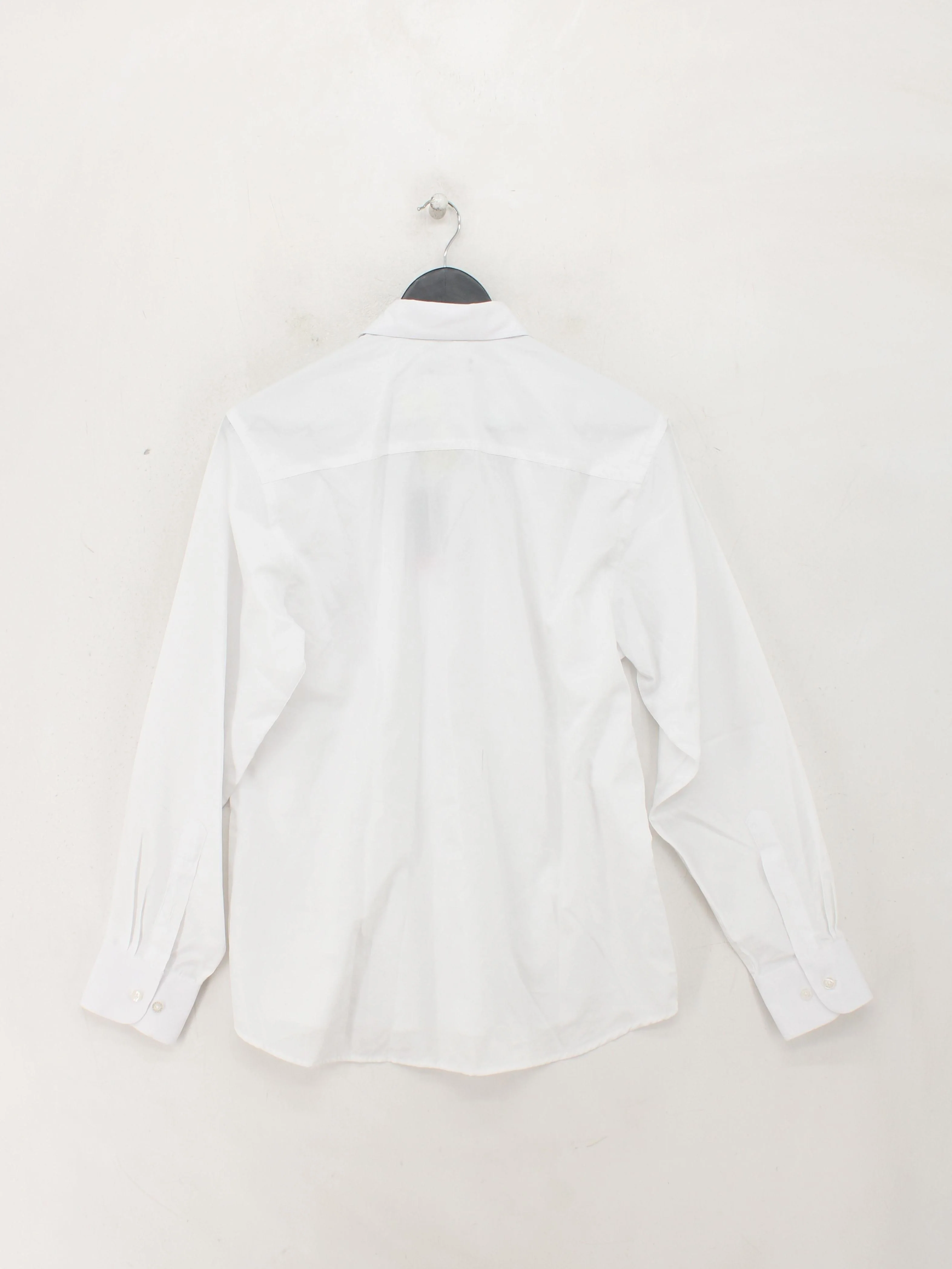 Pierre Cardin Men's Shirt M White Polyester with Cotton Basic - Image 2