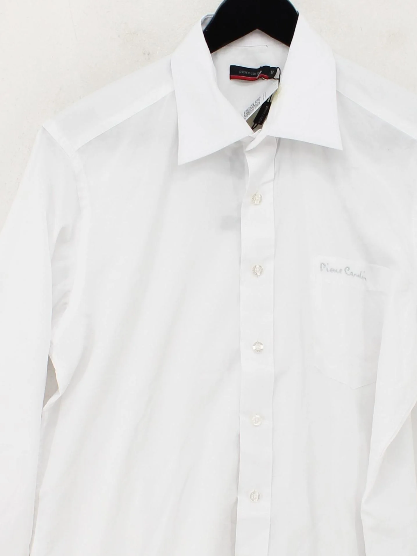 Pierre Cardin Men's Shirt M White Polyester with Cotton Basic - Image 3