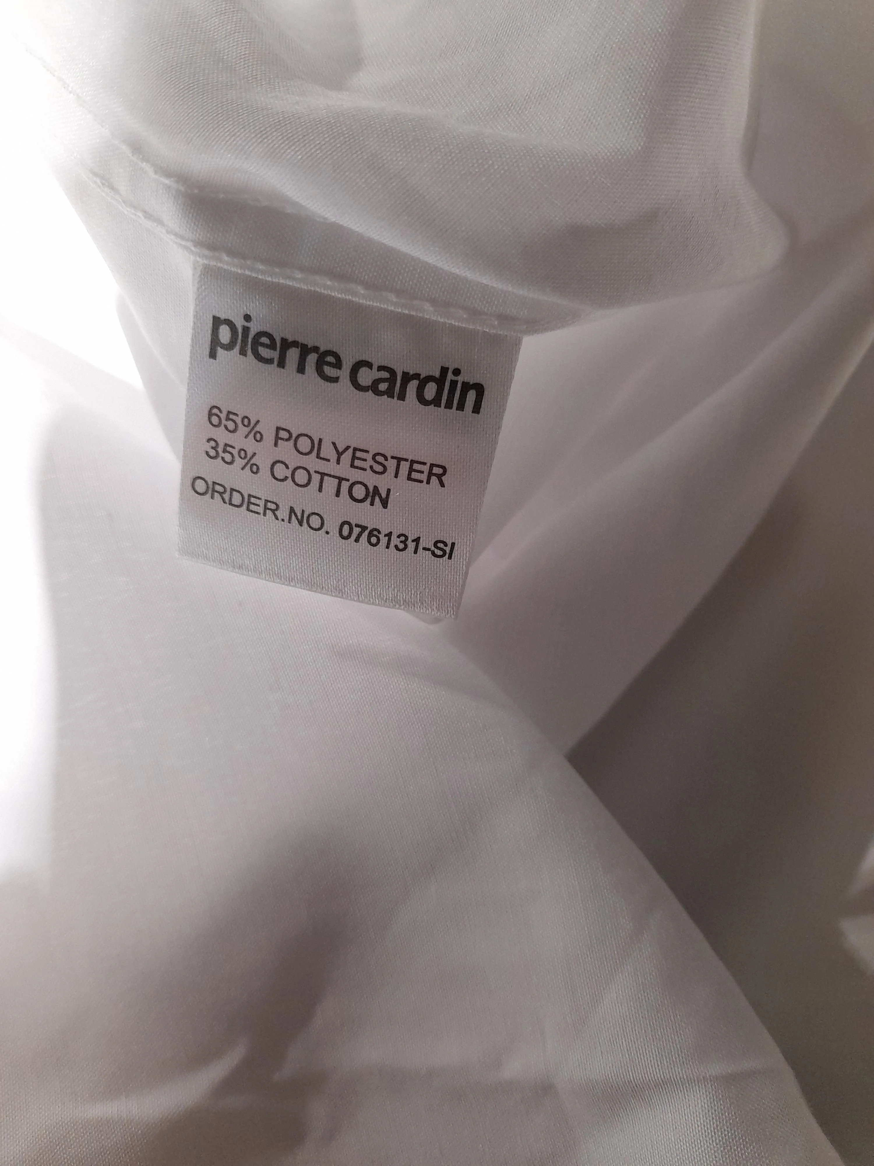 Pierre Cardin Men's Shirt M White Polyester with Cotton Basic - Image 6