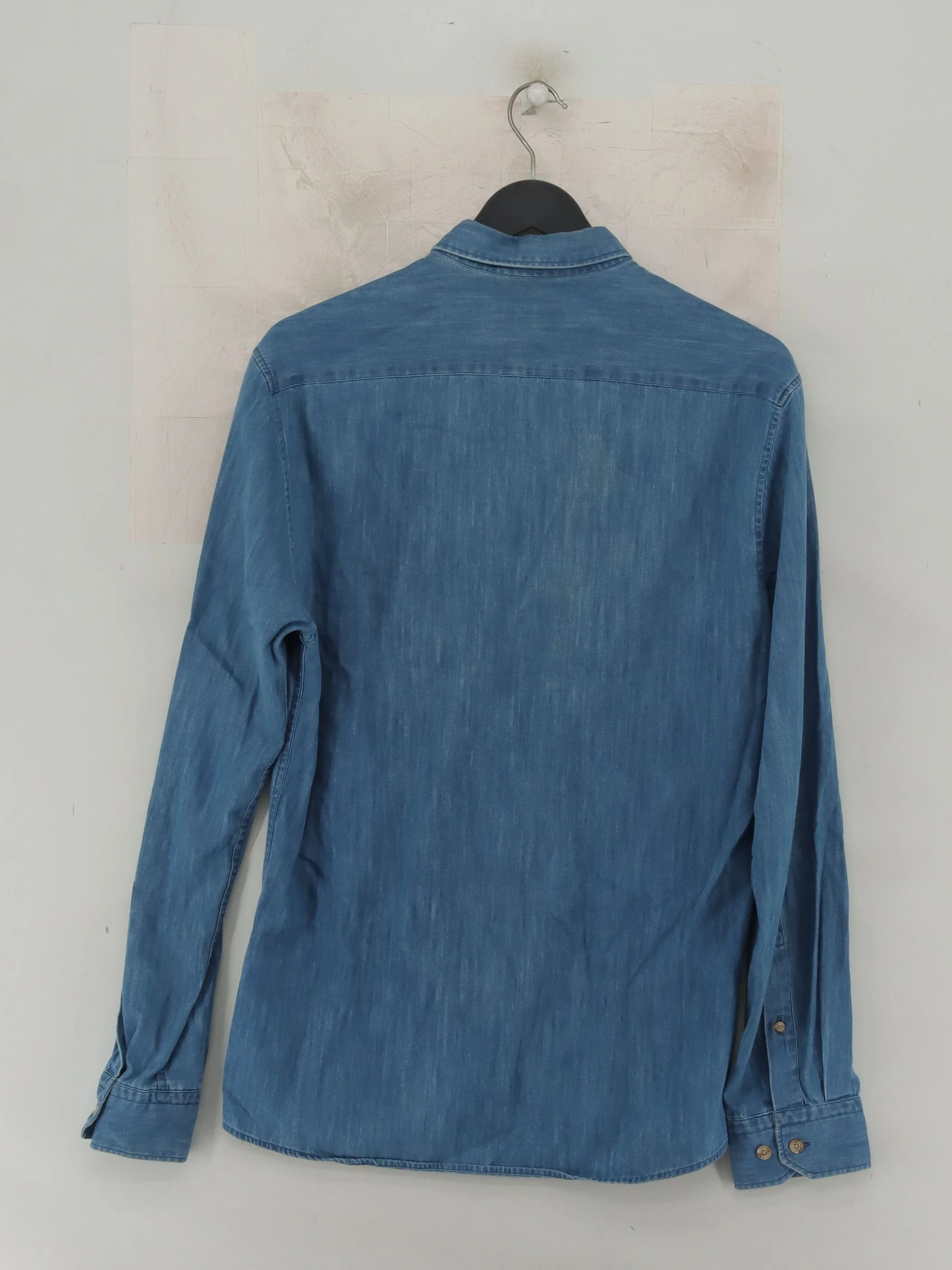 Pierre Cardin Men's Shirt S Blue 100% Cotton Basic - Image 2