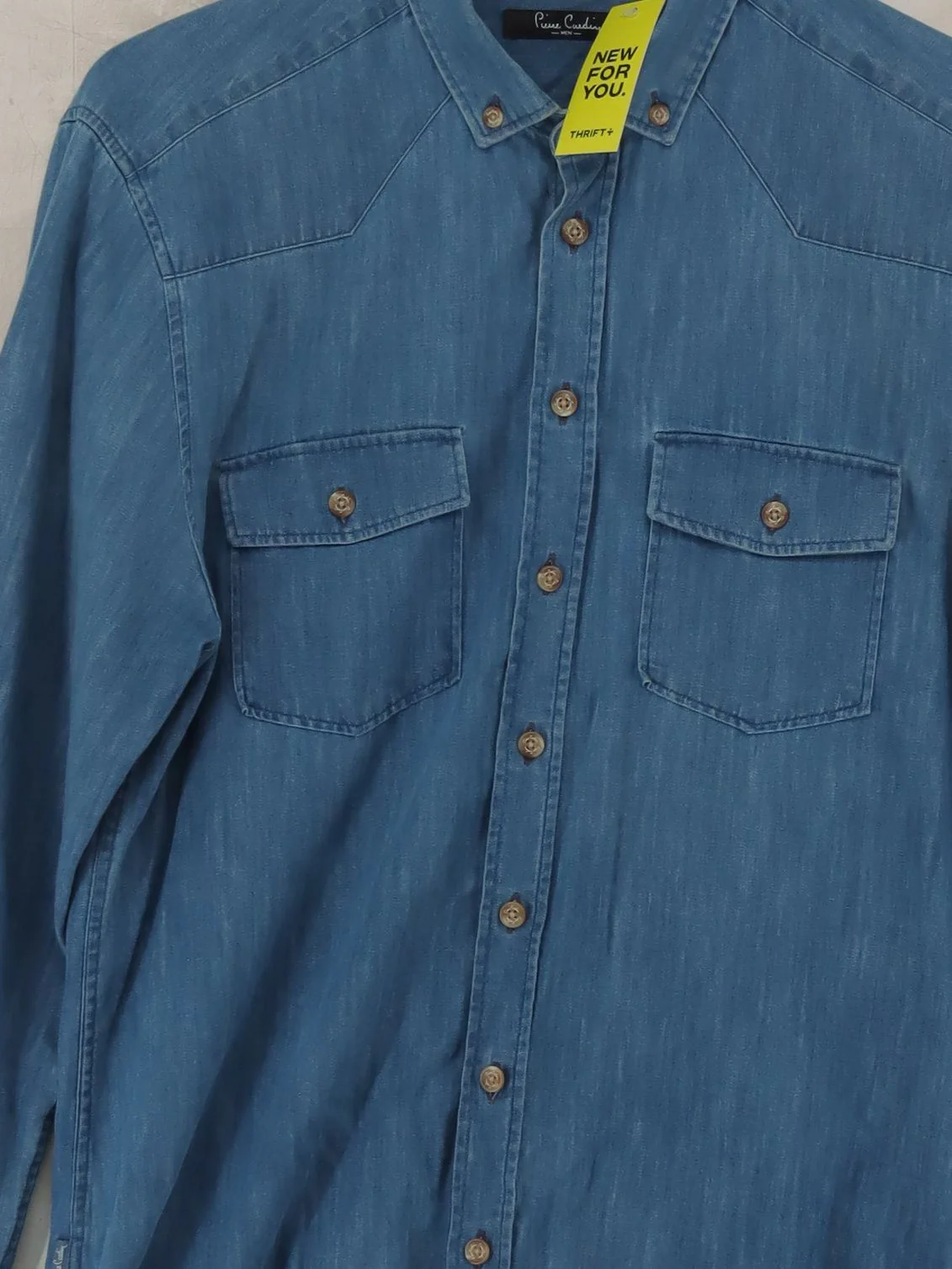Pierre Cardin Men's Shirt S Blue 100% Cotton Basic - Image 3