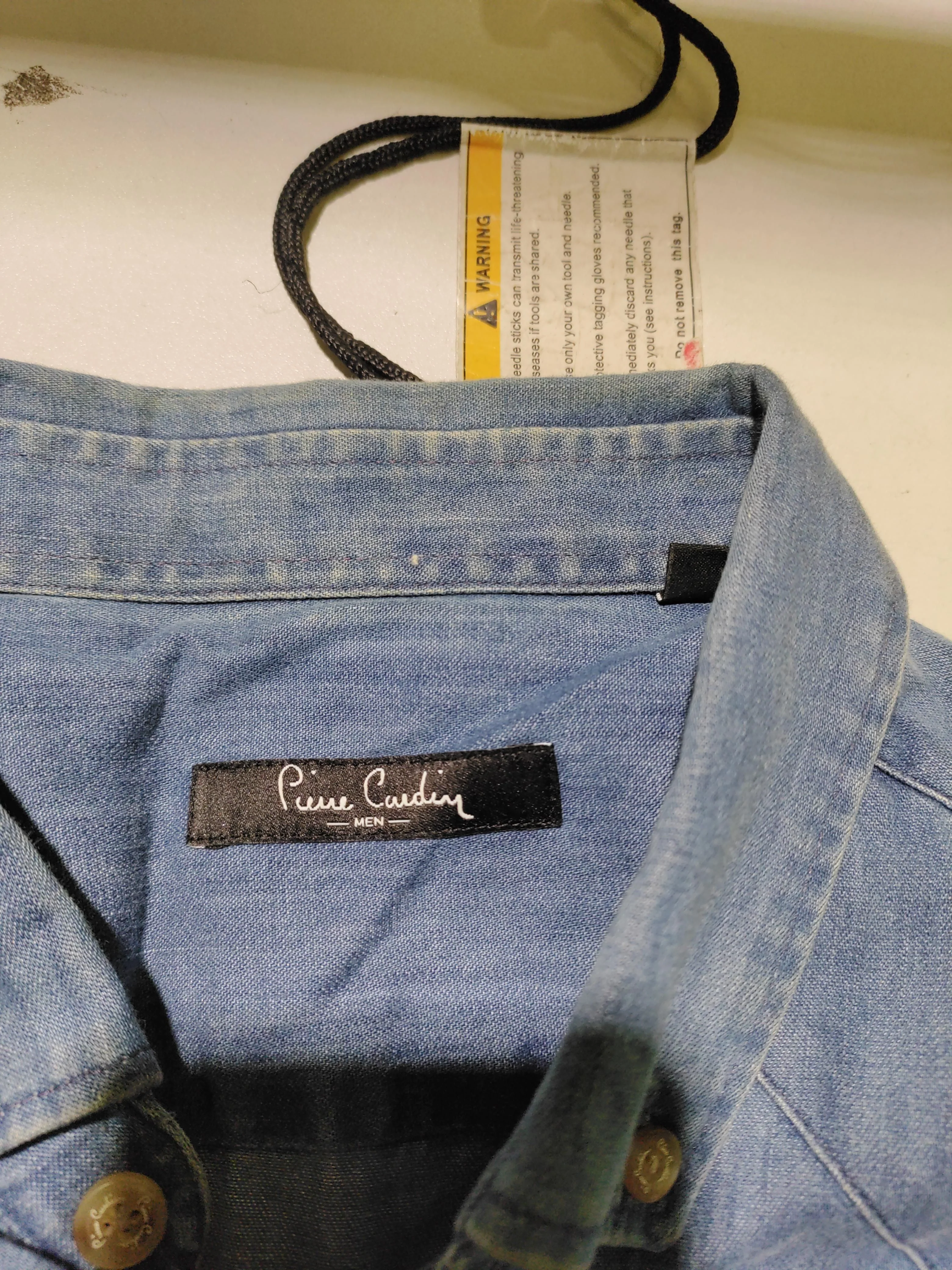 Pierre Cardin Men's Shirt S Blue 100% Cotton Basic - Image 5