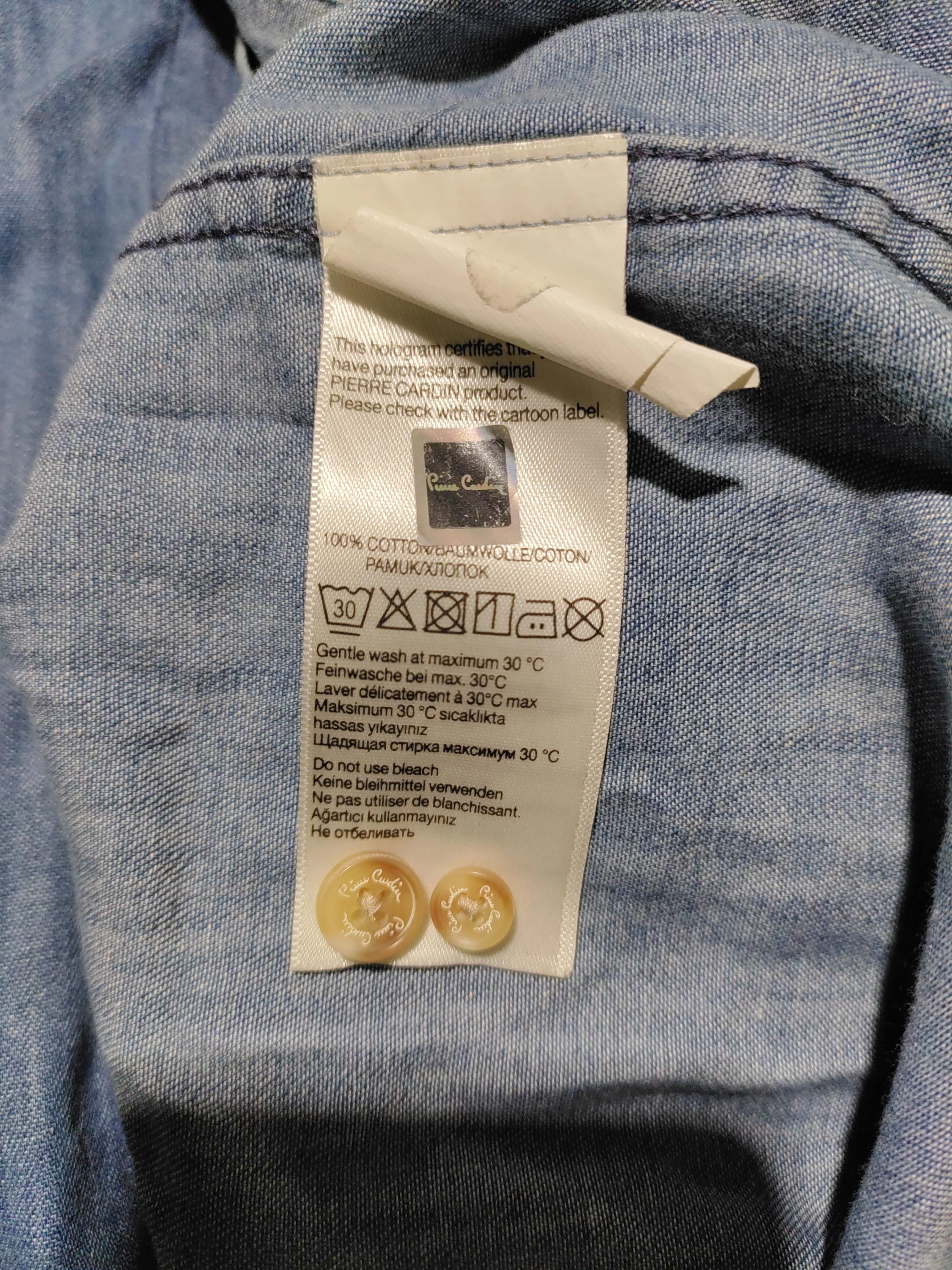 Pierre Cardin Men's Shirt S Blue 100% Cotton Basic - Image 6