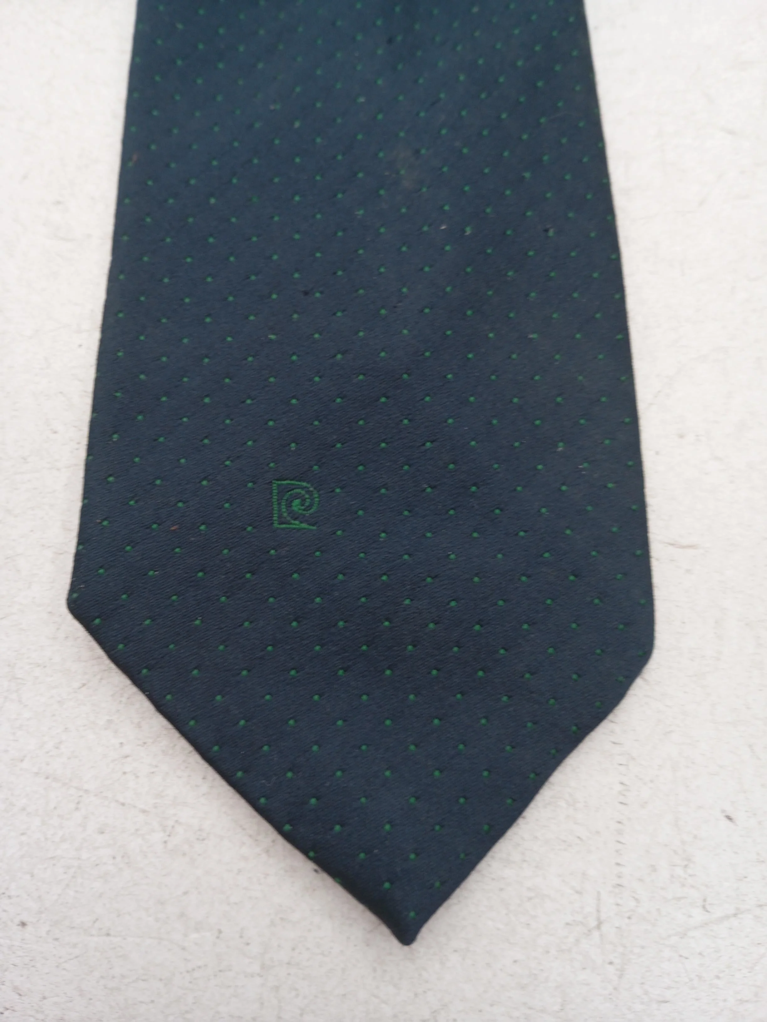 Pierre Cardin Men's Tie Blue Polkadot 100% Polyester - Image 3