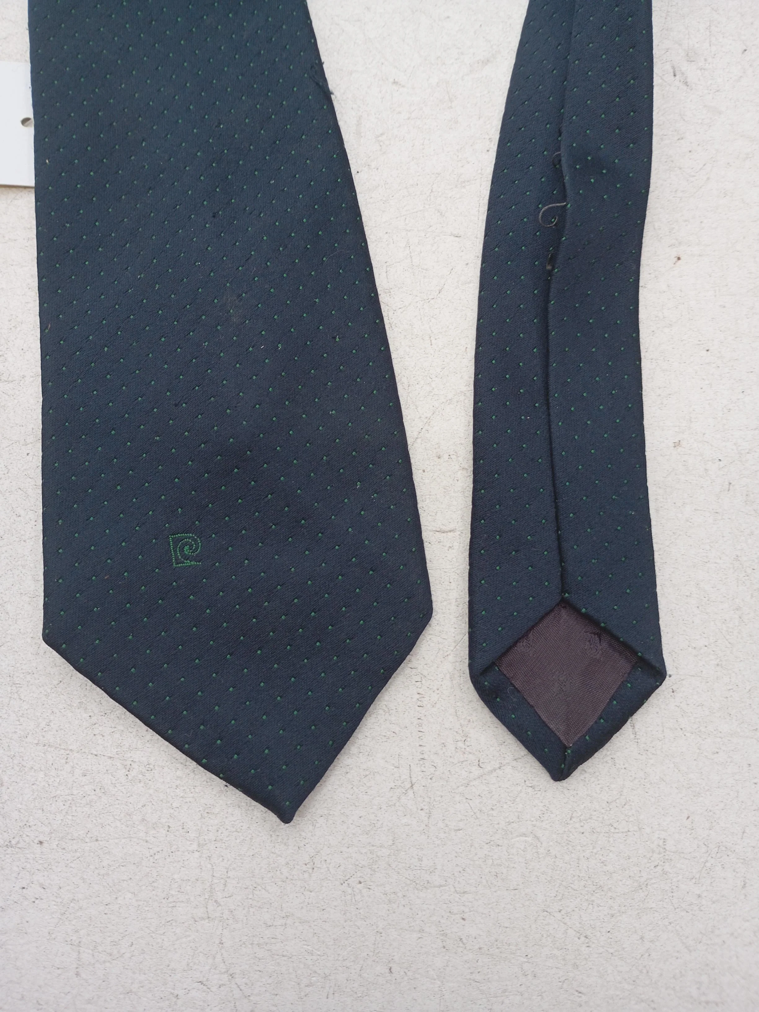 Pierre Cardin Men's Tie Blue Polkadot 100% Polyester - Image 4