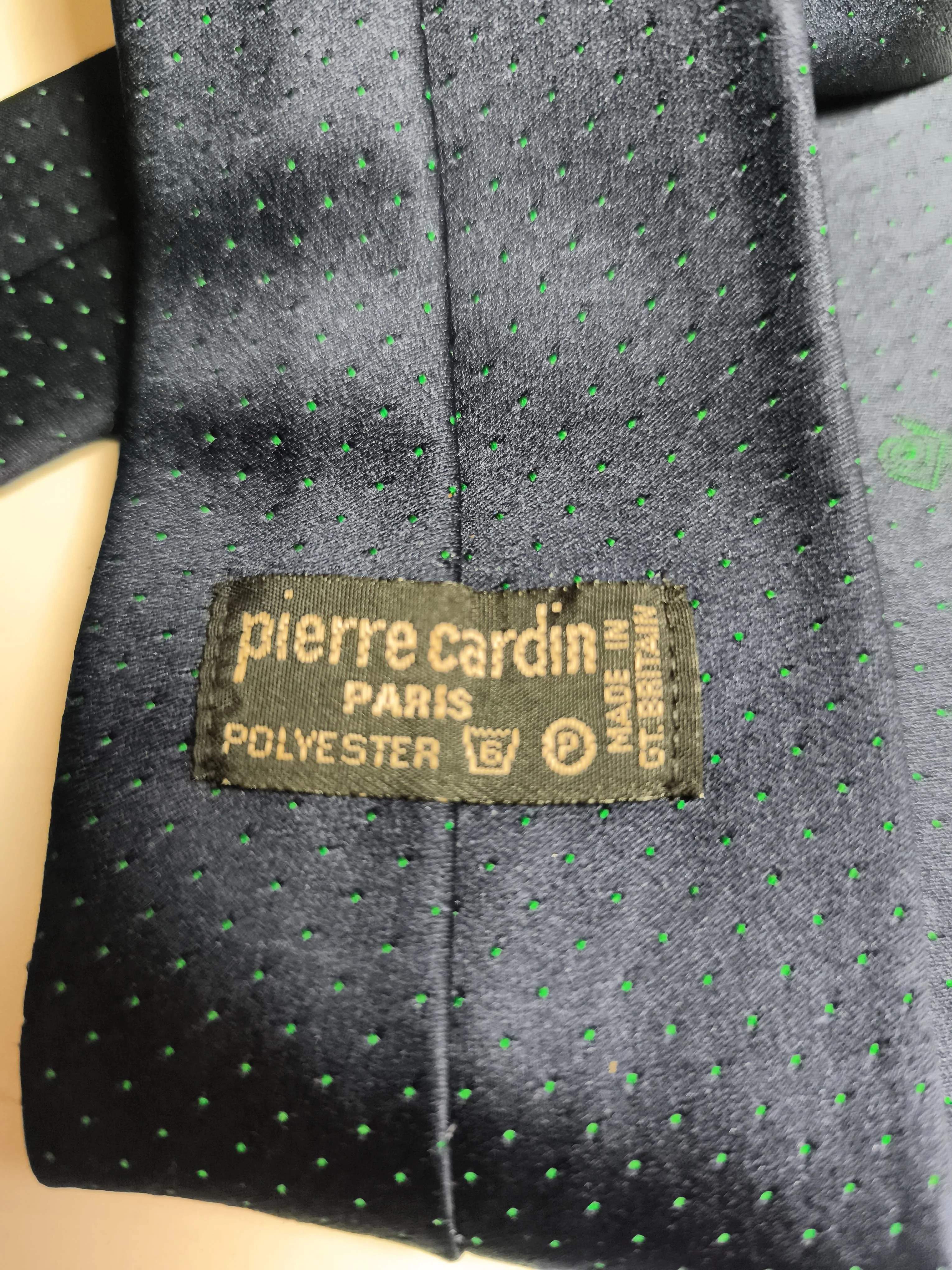 Pierre Cardin Men's Tie Blue Polkadot 100% Polyester - Image 7