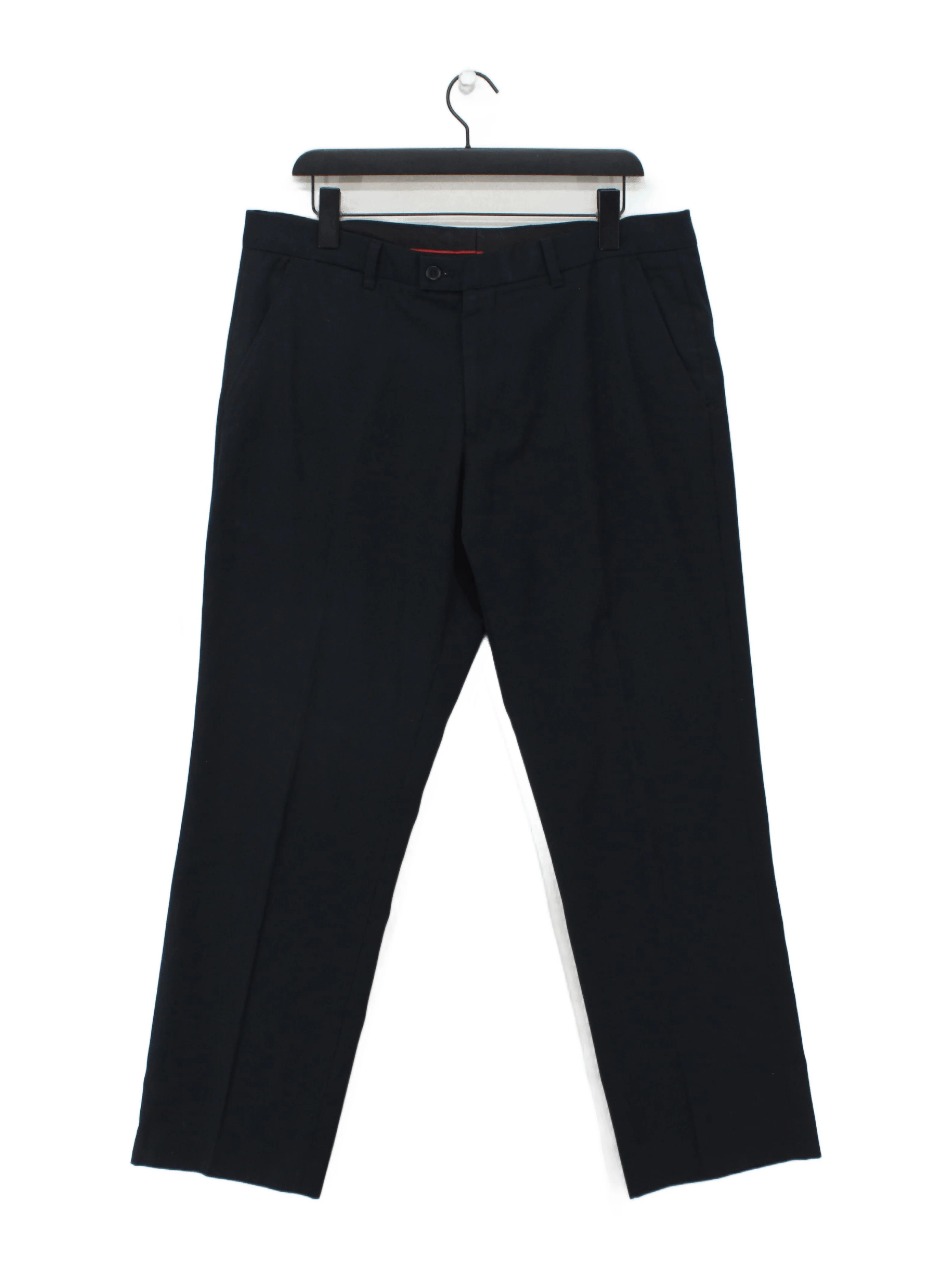 Pierre Cardin Men's Trousers W 36 in Blue Polyester with Viscose Straight Chino