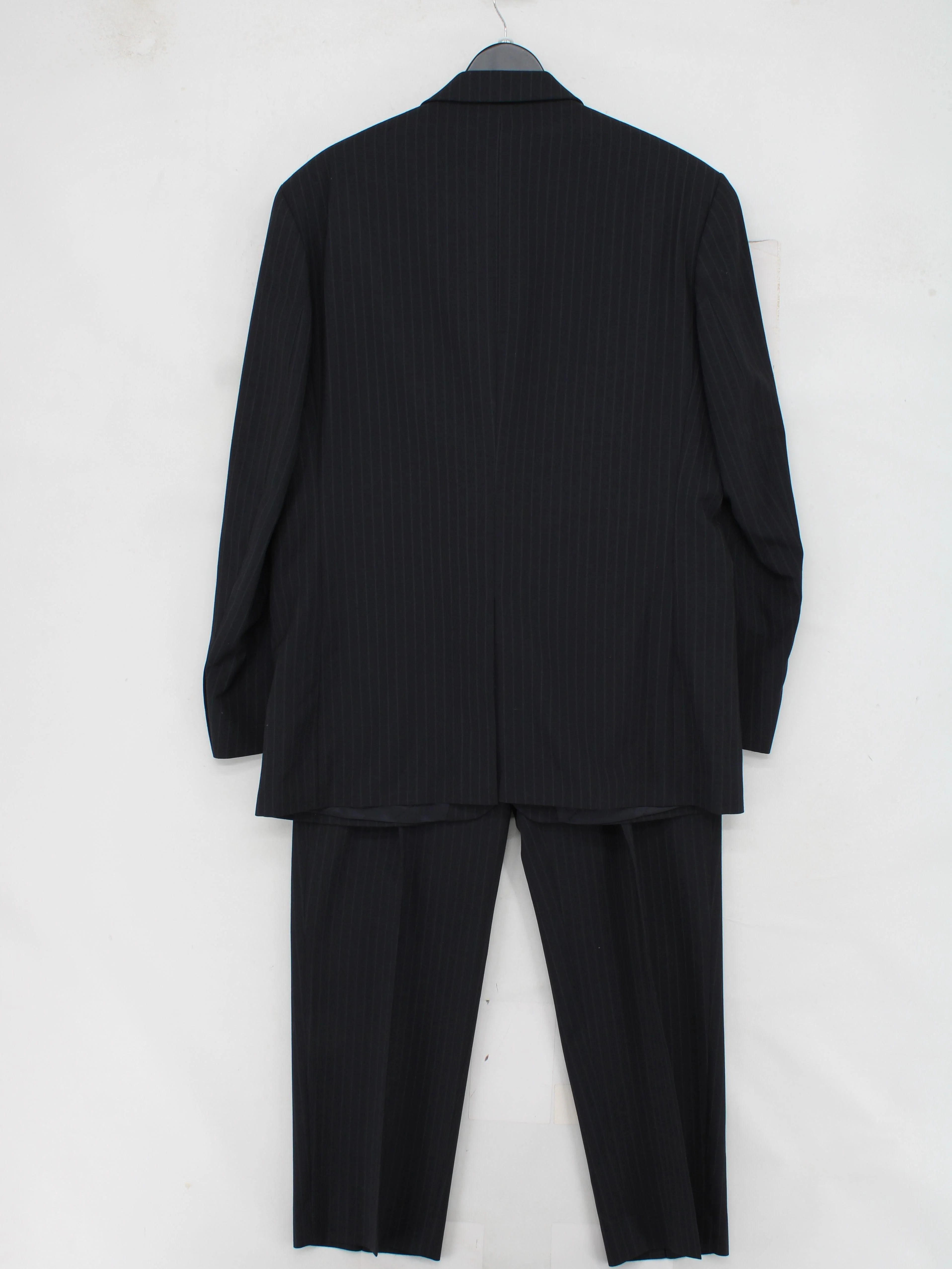 Pierre Cardin Men's Two Piece Suit Chest: 44 in Black Wool - Image 2