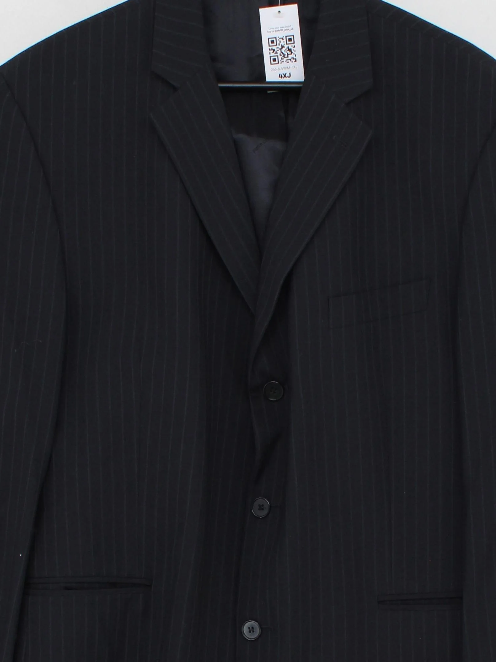 Pierre Cardin Men's Two Piece Suit Chest: 44 in Black Wool - Image 3