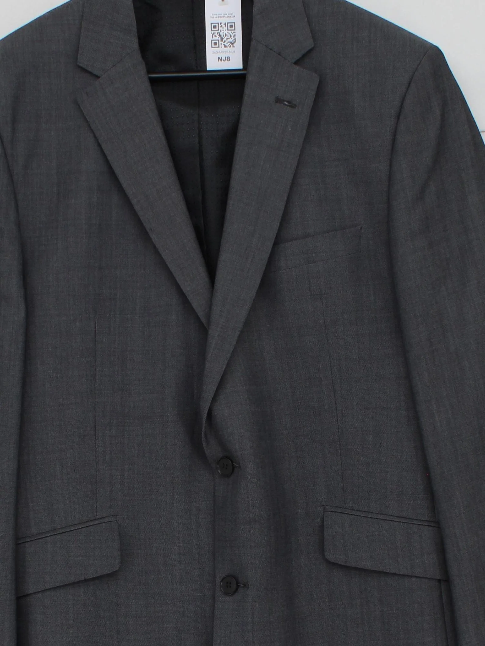 Pierre Cardin Men's Two Piece Suit Chest: 44 in Grey Polyester with Wool 2 Piece - Image 3