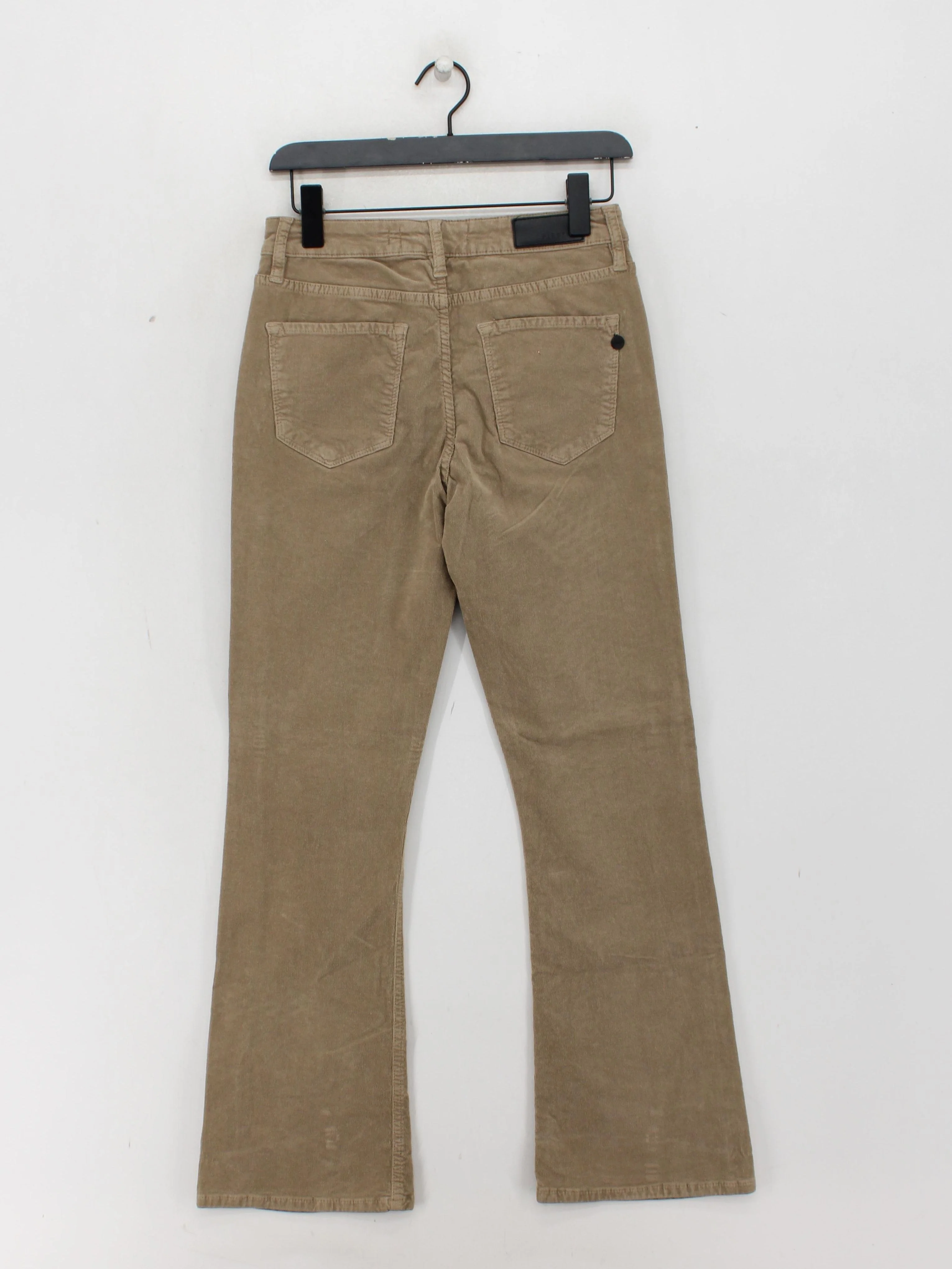 Pieszak Women's Trousers W 28 in; L 30 in Tan Cotton with Elastane Flared Chino - Image 2