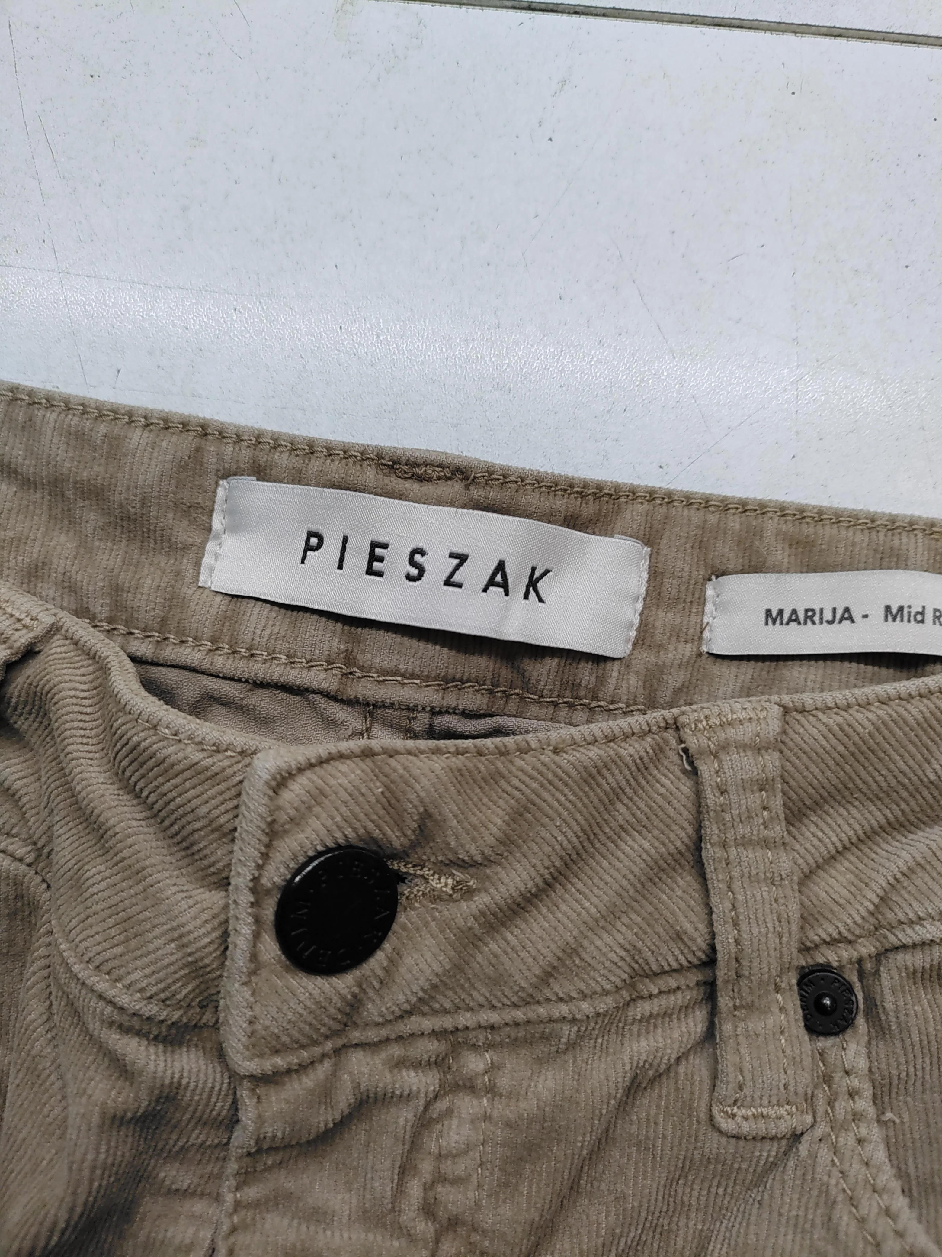 Pieszak Women's Trousers W 28 in; L 30 in Tan Cotton with Elastane Flared Chino - Image 5