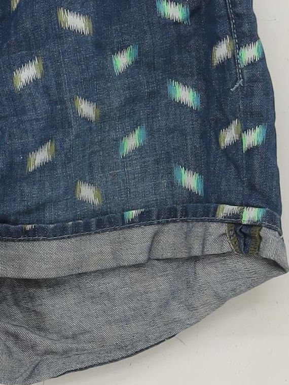Pilcro And The Letterpress Women's Shorts W 30 in Blue Cotton with Linen Mom - Image 4