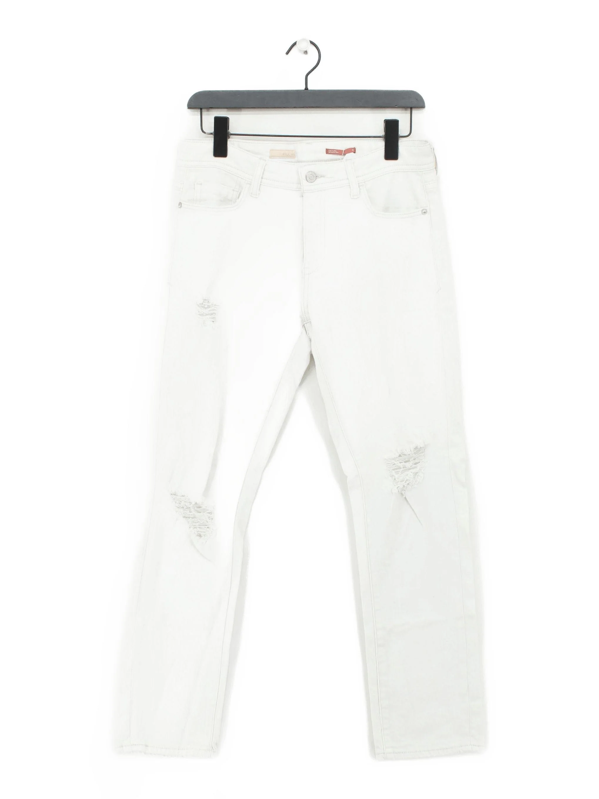 Pilcro Women's Jeans W 28 in Cream Cotton with Polyester, Elastane Straight
