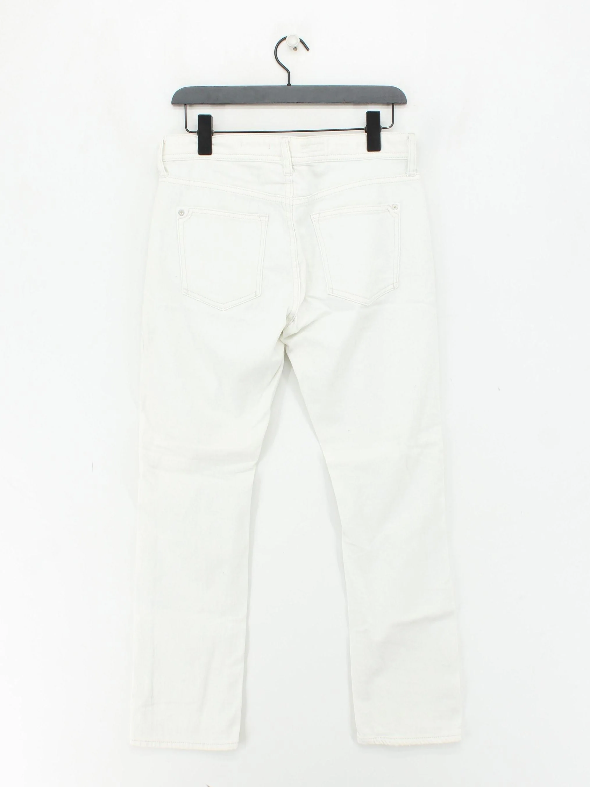 Pilcro Women's Jeans W 28 in Cream Cotton with Polyester, Elastane Straight - Image 2