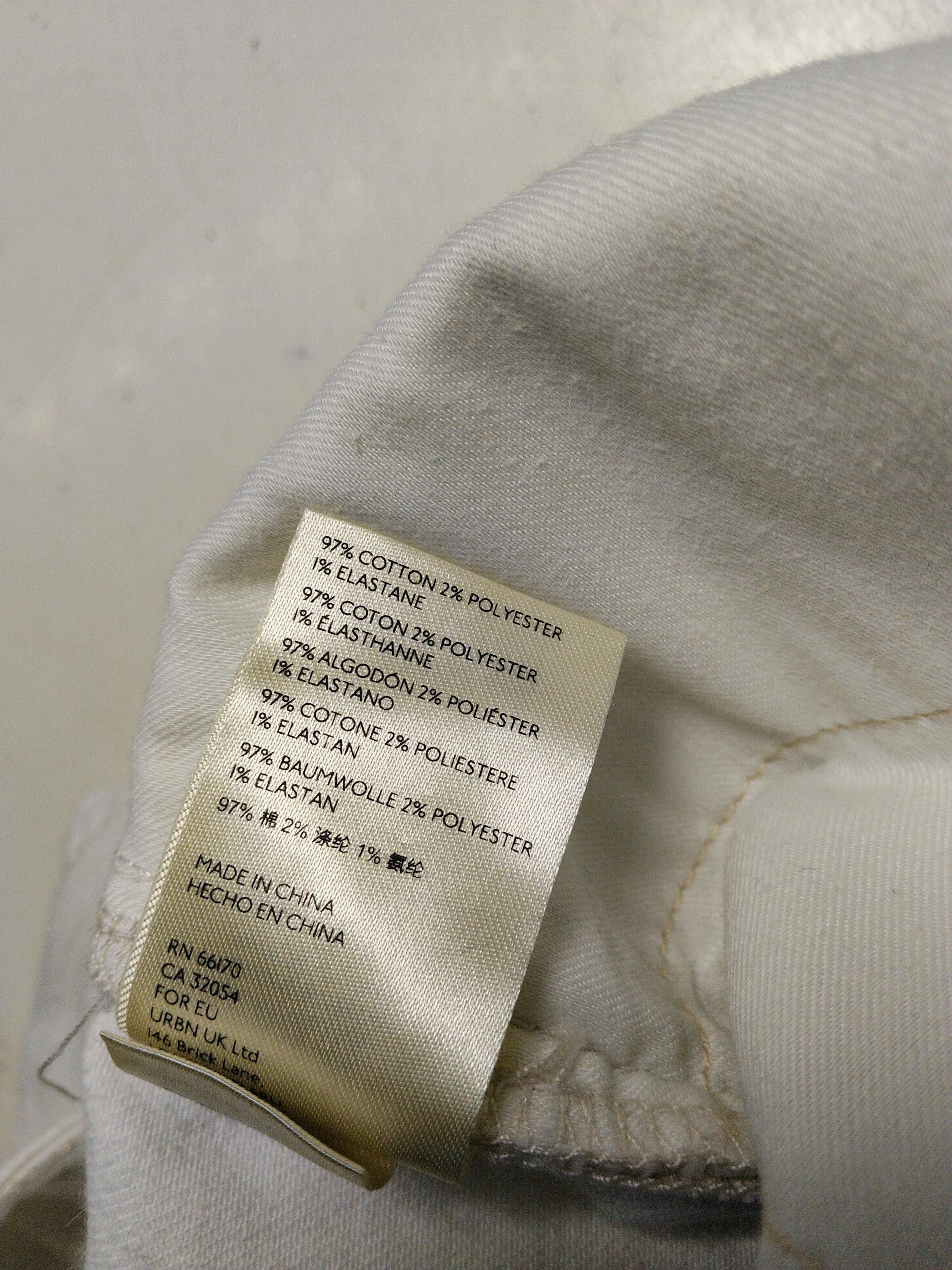 Pilcro Women's Jeans W 28 in Cream Cotton with Polyester, Elastane Straight - Image 6