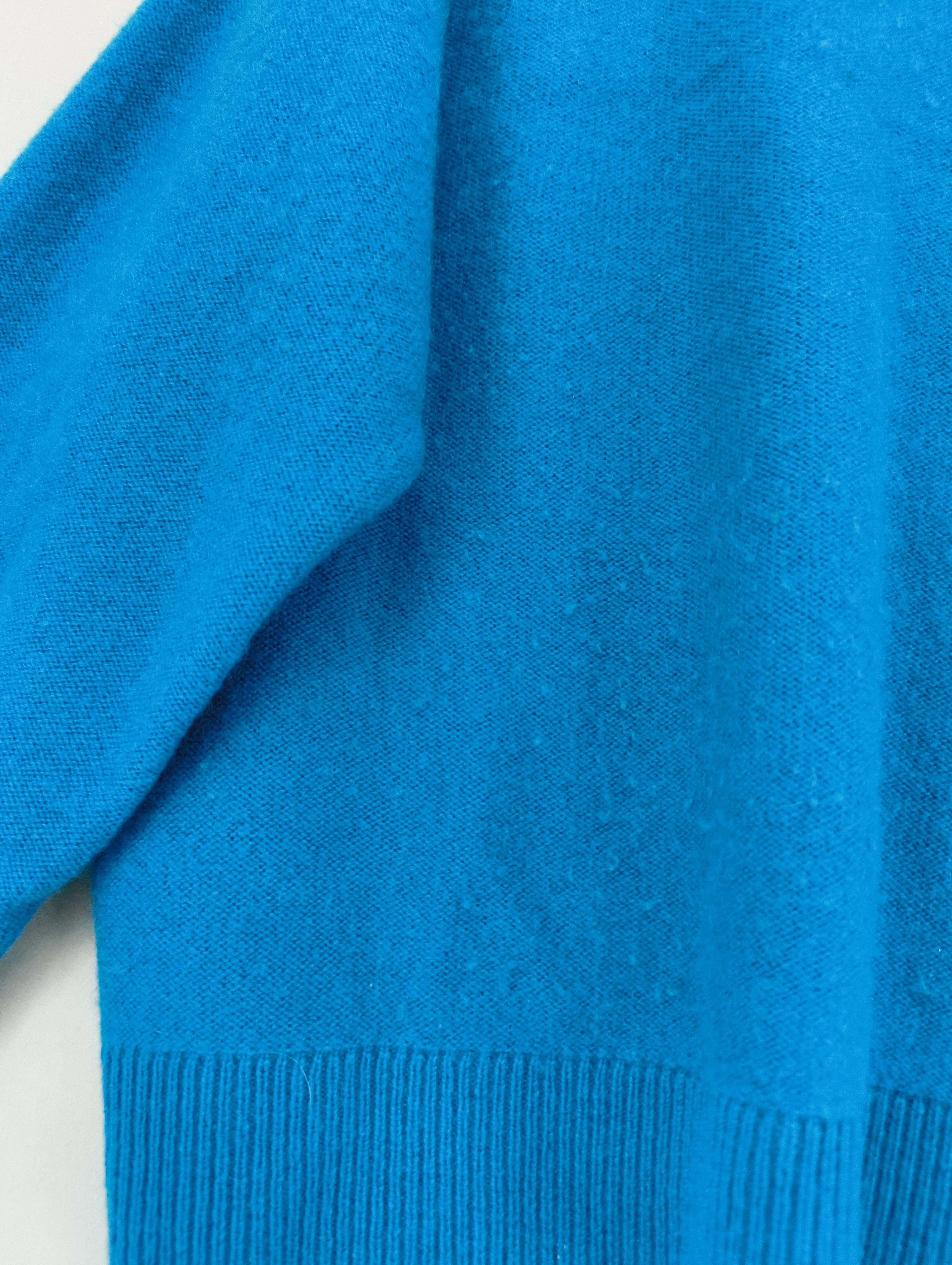 Pilcro Women's Jumper S Blue 100% Cashmere Mock Neck Pullover - Image 5