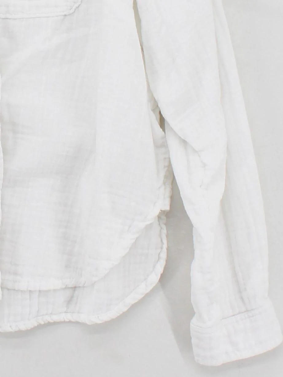 Pilcro Women's Shirt XL White 100% Cotton Long Sleeve Collared Basic - Image 4