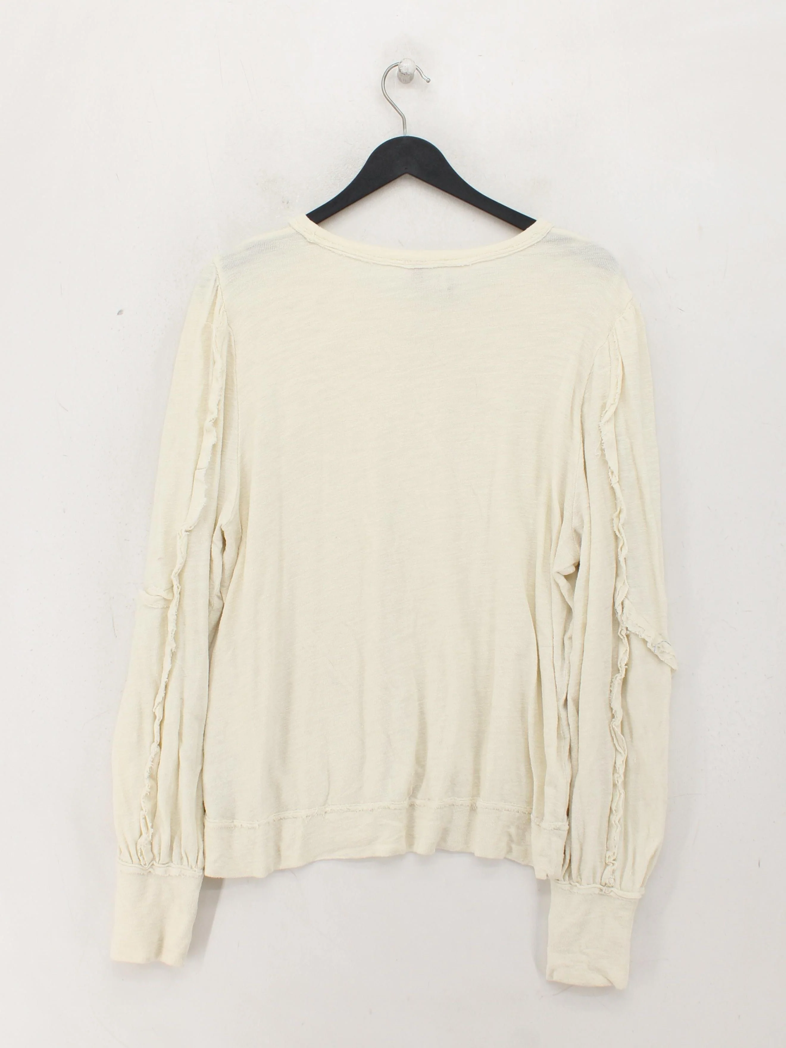 Pilcro Women's Top XL Cream Cotton with Lyocell Modal Basic - Image 2