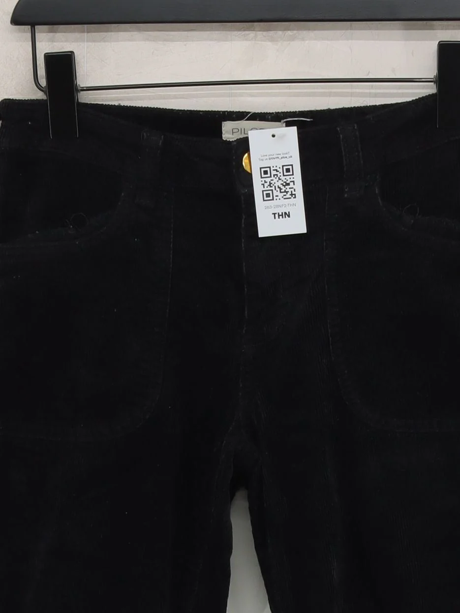 Pilcro Women's Trousers W 26 in Black Cotton with Lyocell Modal, Elastane Chino - Image 3