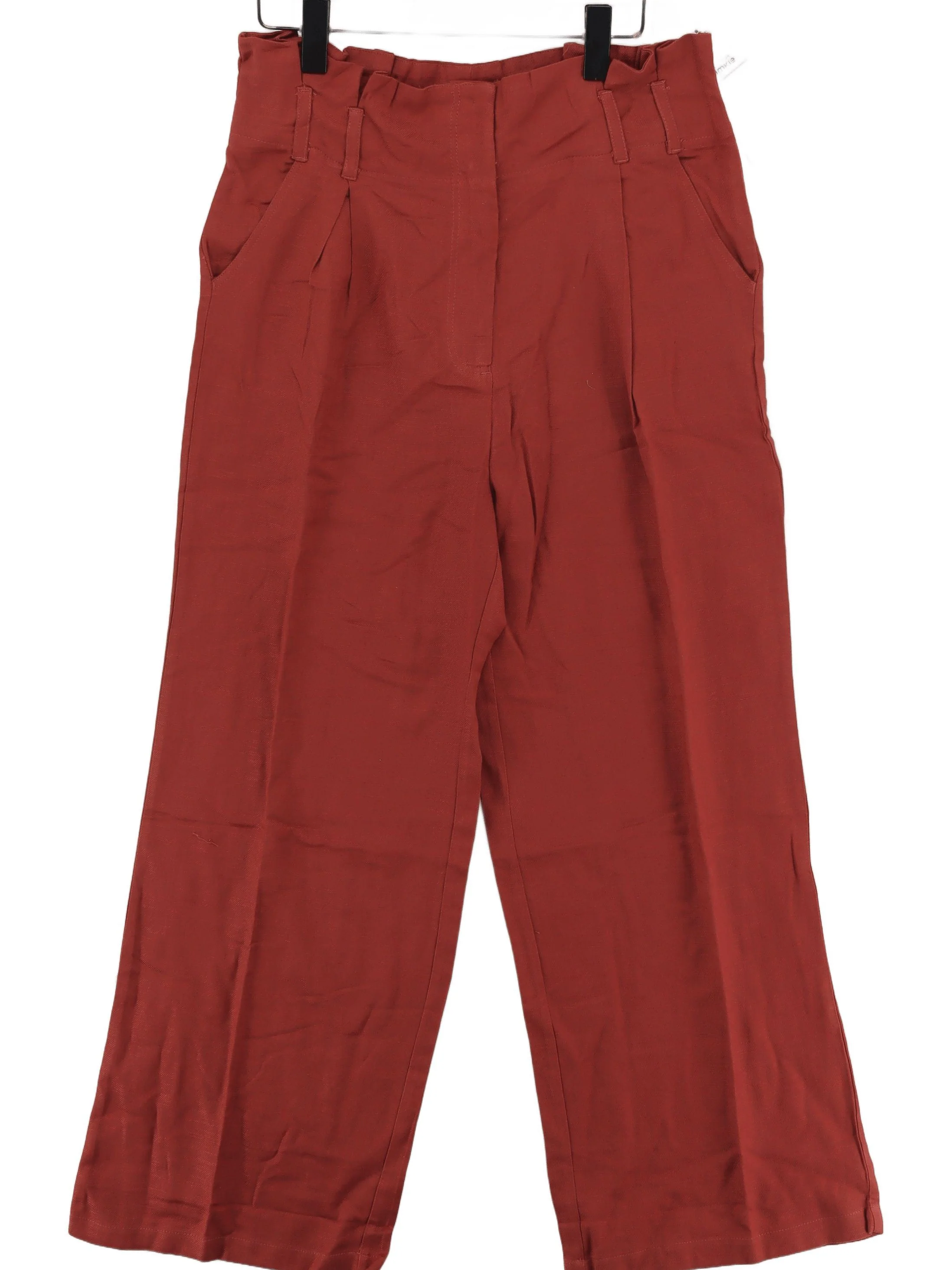 Pimkie Women's Trousers UK 12 Brown 100% Cotton Wide-Leg Chino New with tags