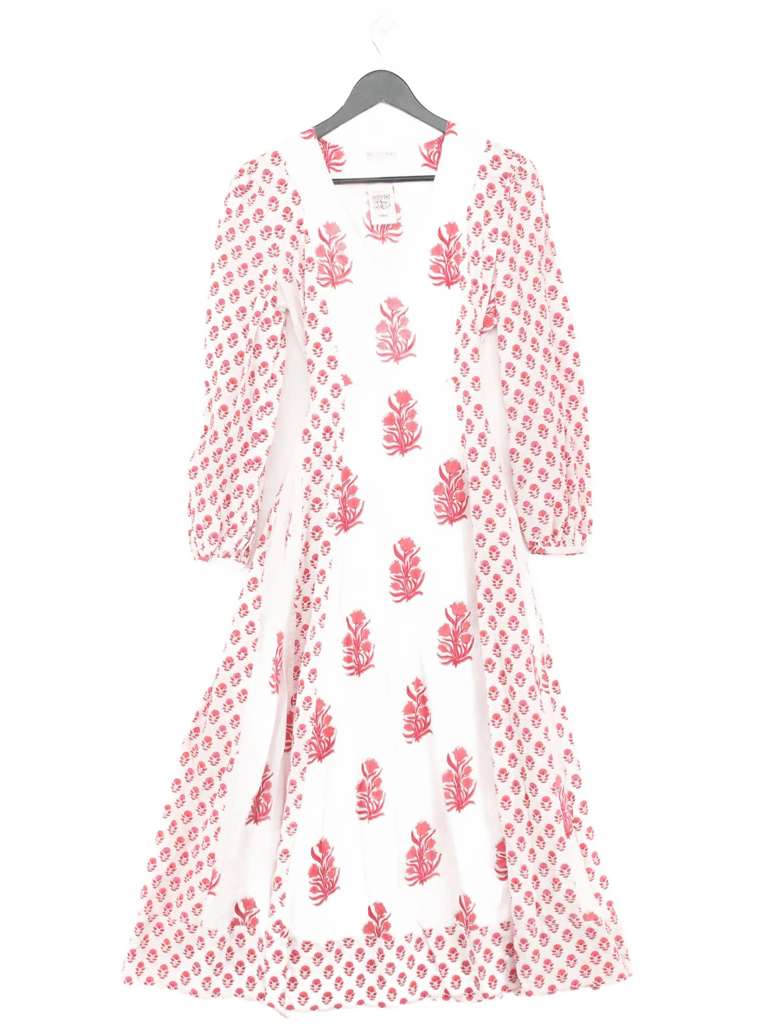 Pink City Prints Maxi Dress M in White