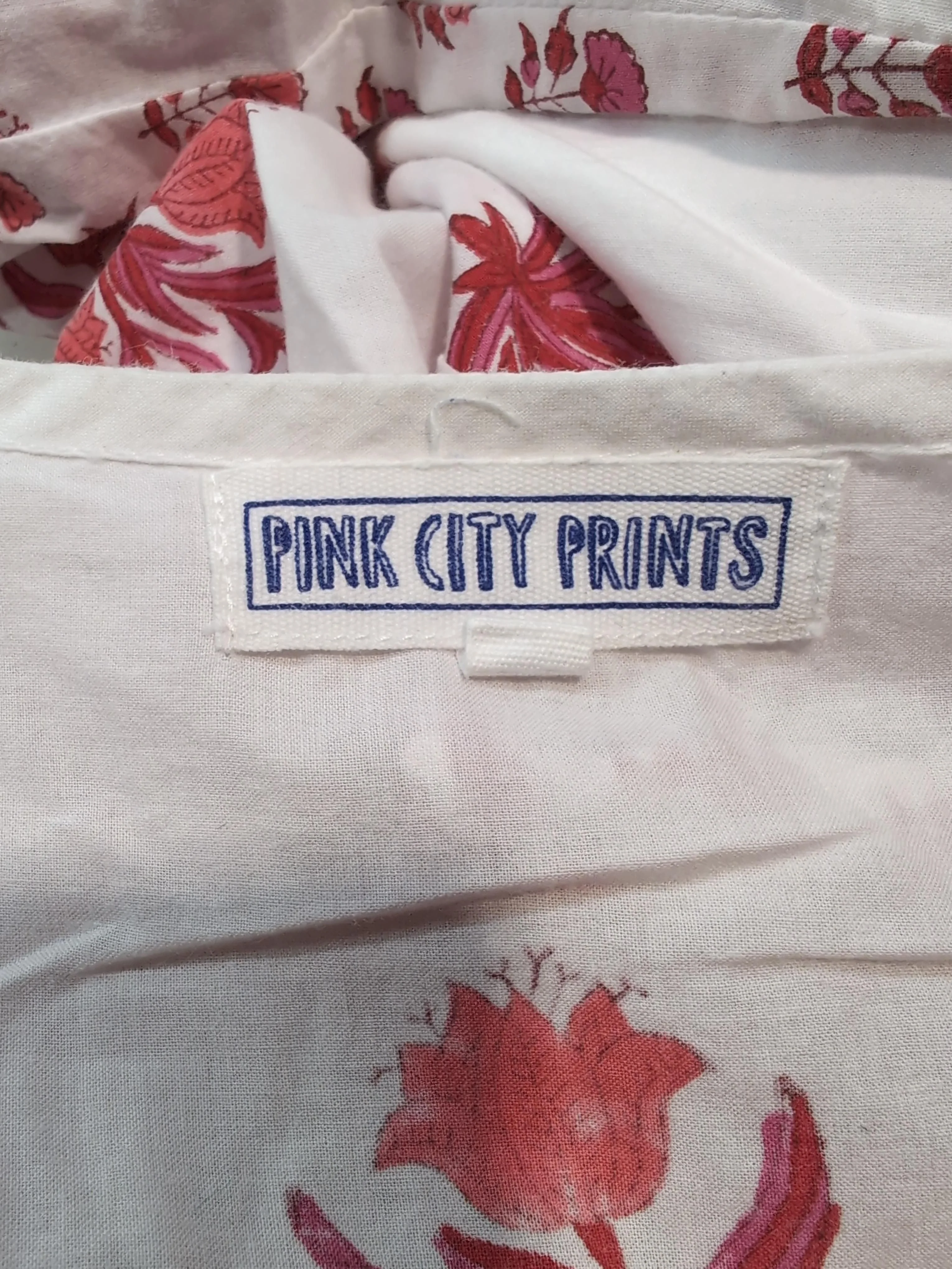 Pink City Prints Maxi Dress M in White - Image 6