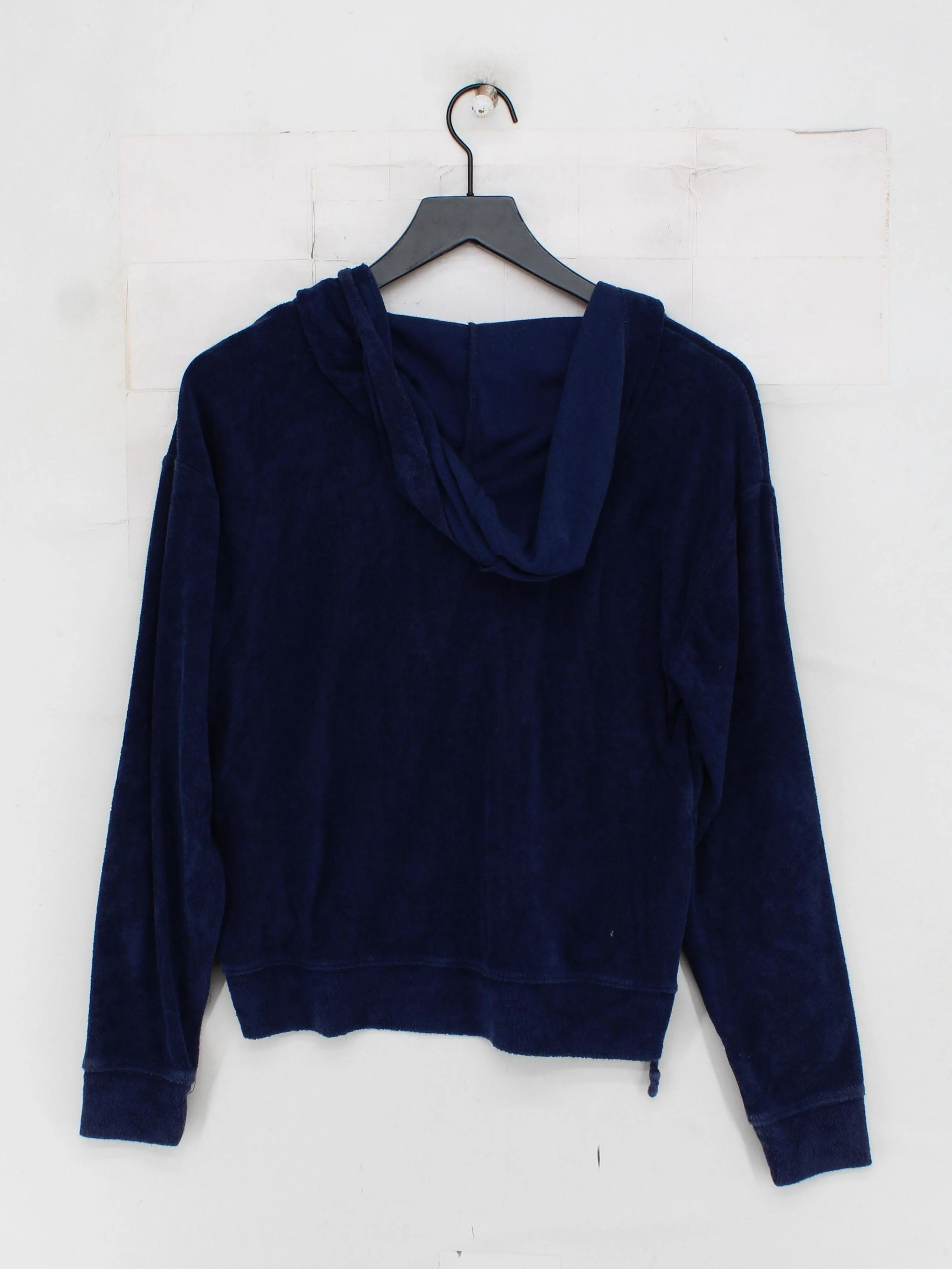 PINK Women's Hoodie XS Blue Cotton with Polyester Pullover - Image 2
