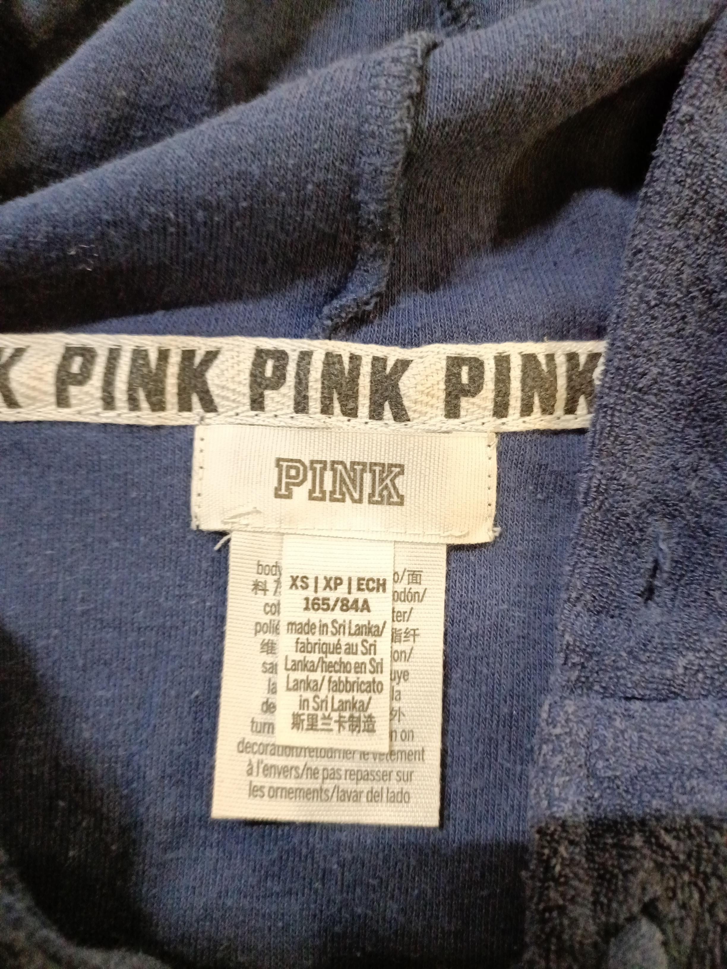 PINK Women's Hoodie XS Blue Cotton with Polyester Pullover - Image 6