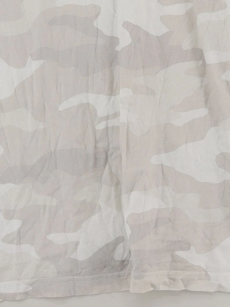 PINK Women's T-Shirt L White Camo 100% Cotton Short Sleeve Round Neck Basic - Image 4
