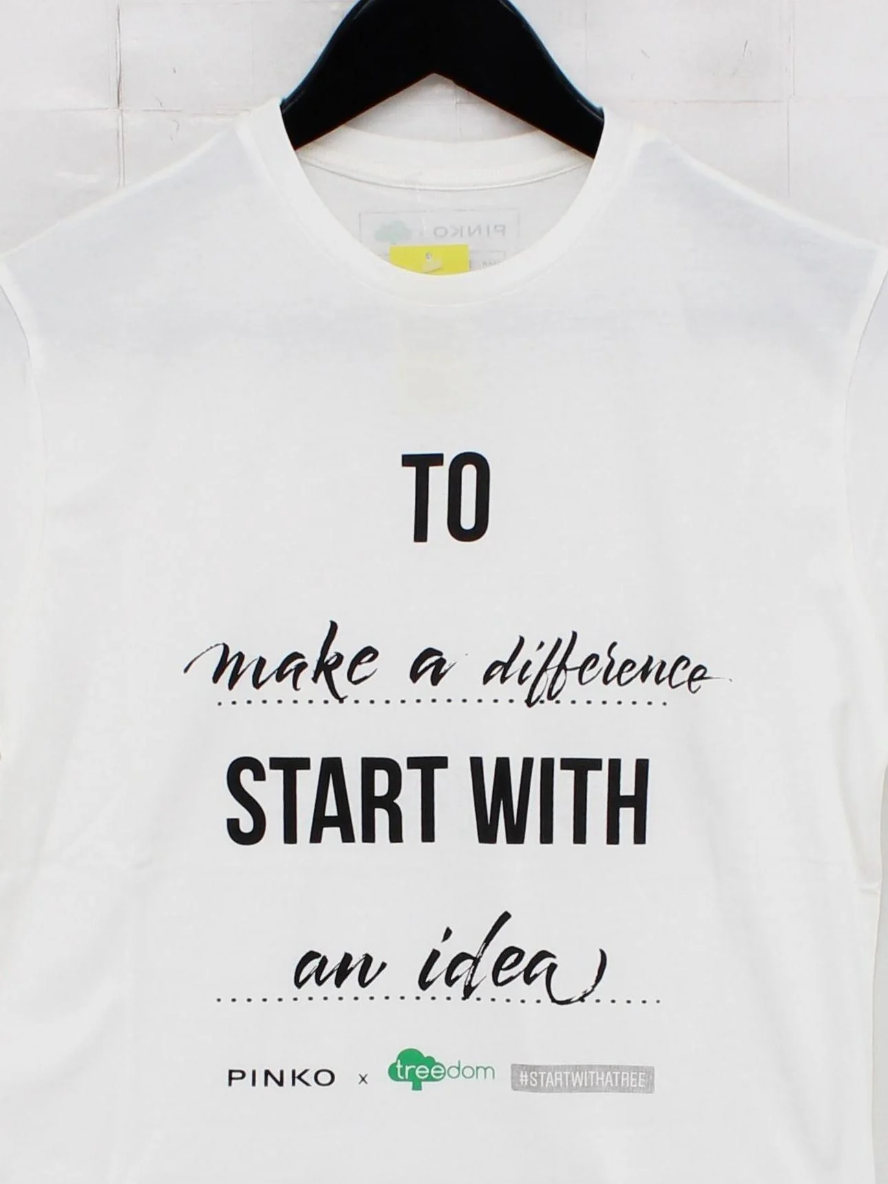 Pinko Men's T-Shirt S White Graphic 100% Cotton Basic - Image 3