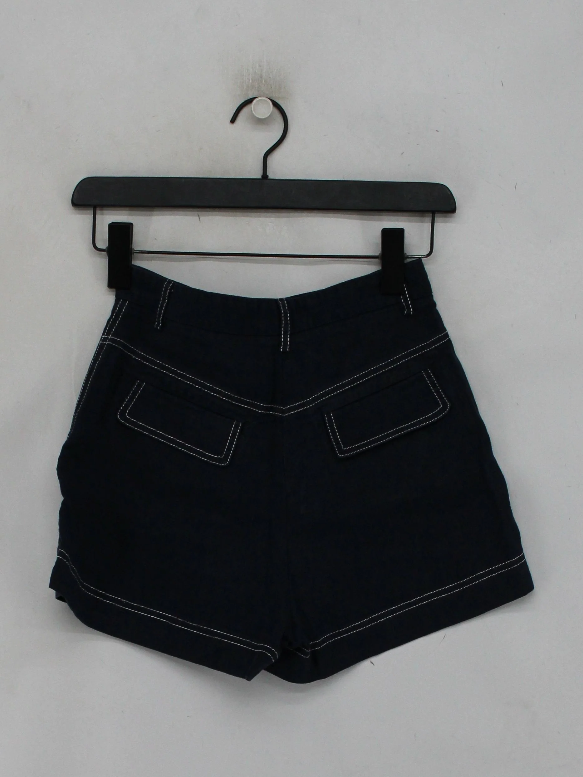 Pinko Women's Shorts UK 6 Blue Linen with Cotton Cargo - Image 2