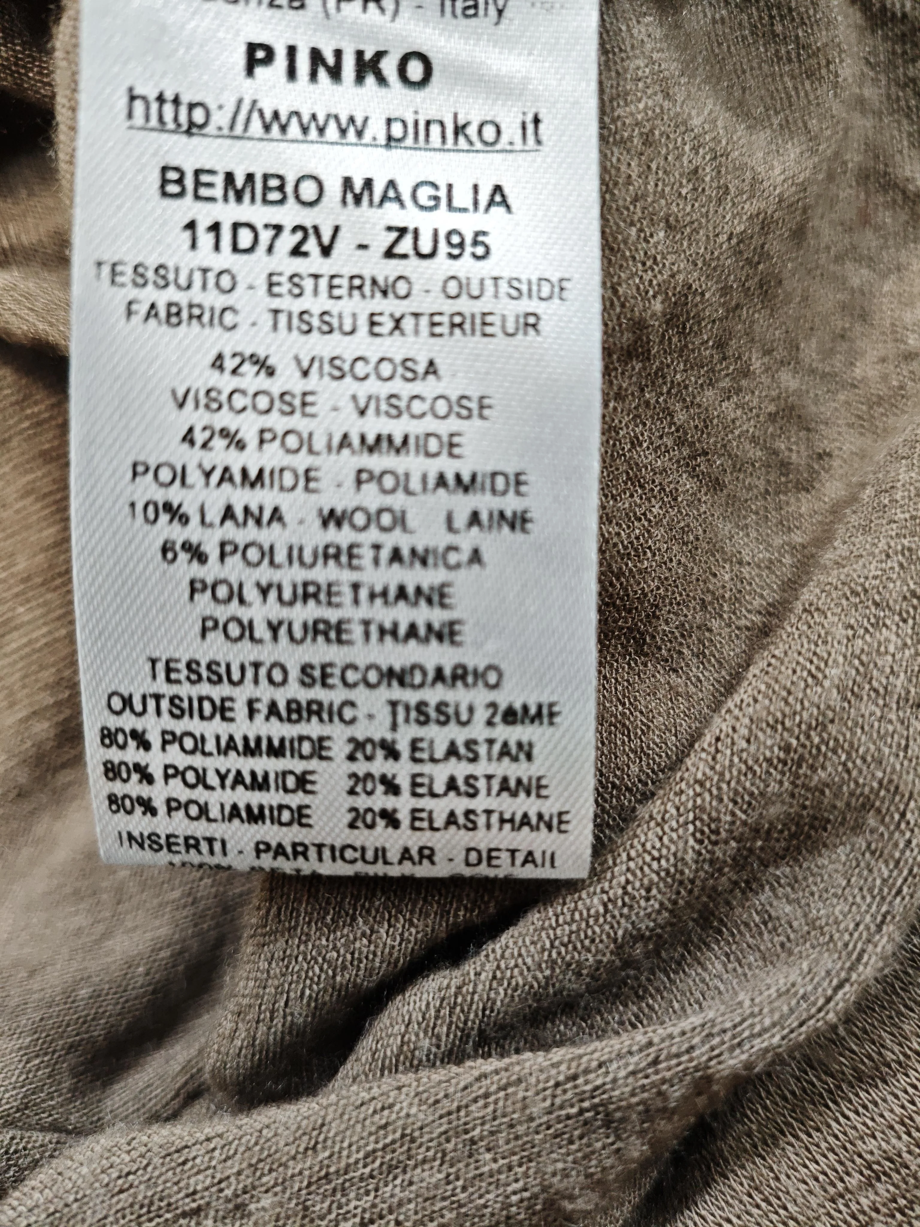 Pinko Women's T-Shirt M Multi Viscose with Polyamide, Wool, Other Basic - Image 6