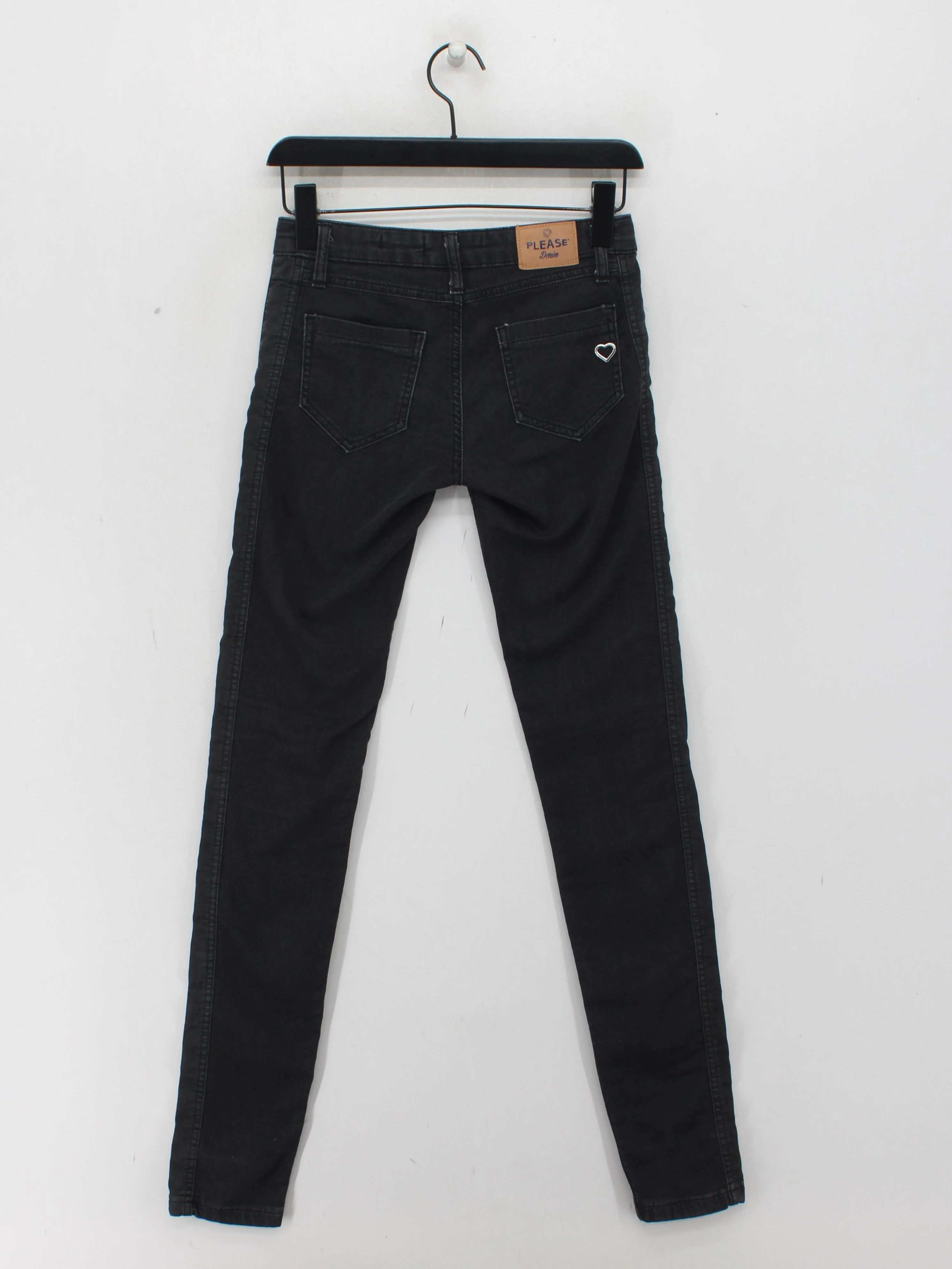 Please Men's Jeans S Black 100% Cotton Skinny - Image 2