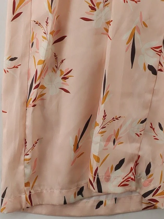 Please Women's Jumpsuit M Pink Floral 100% Other Wide-Leg Jumpsuit - Image 4