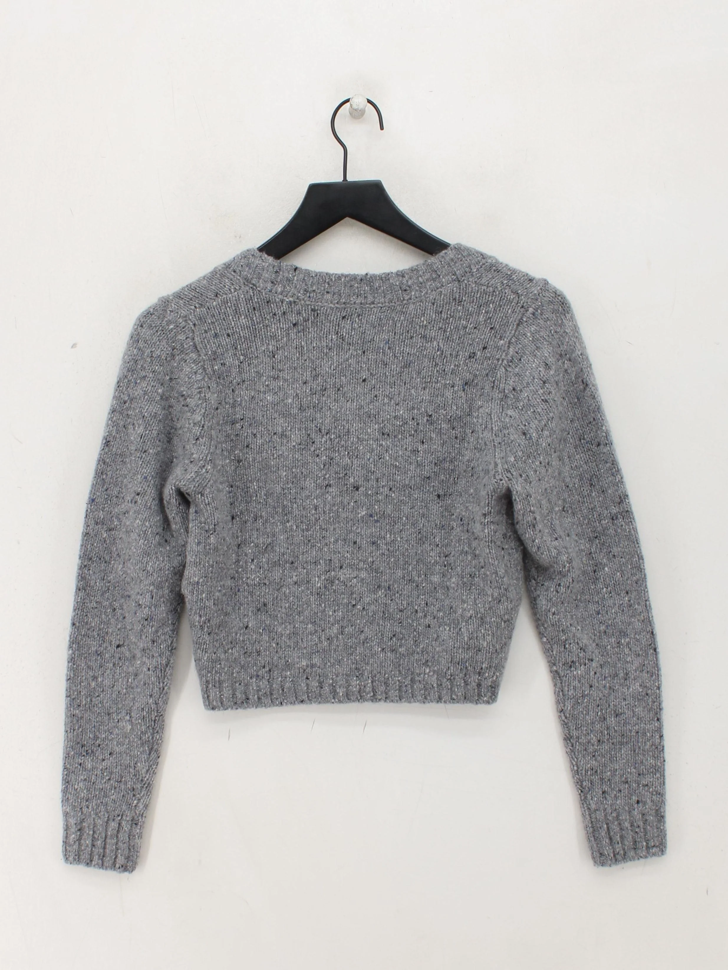 PLUMO STUDIO Women's Cardigan XS Grey Wool with Nylon, Other V-Neck Cardigan - Image 2
