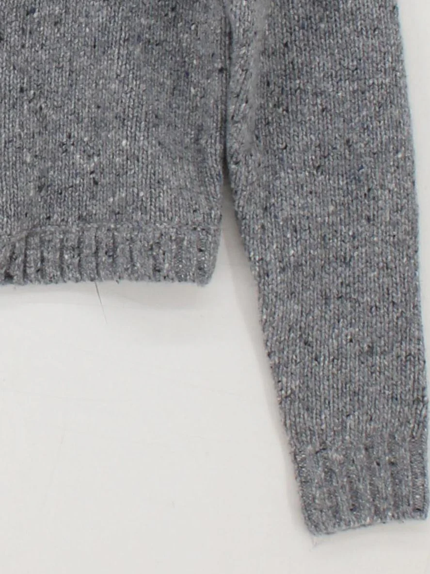 PLUMO STUDIO Women's Cardigan XS Grey Wool with Nylon, Other V-Neck Cardigan - Image 4
