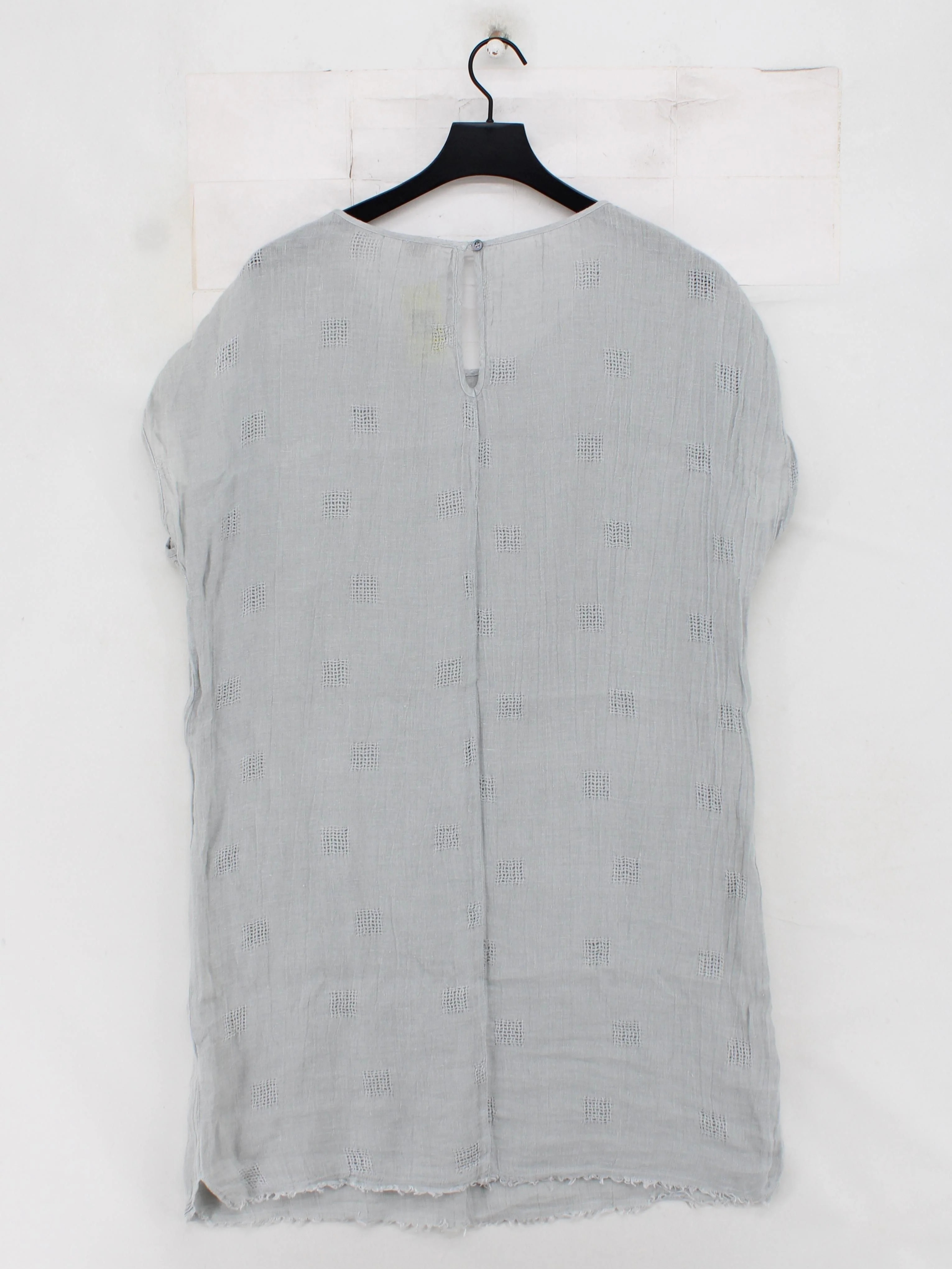 Poetry T-Shirt Mini Dress UK12 in Grey - Image 2