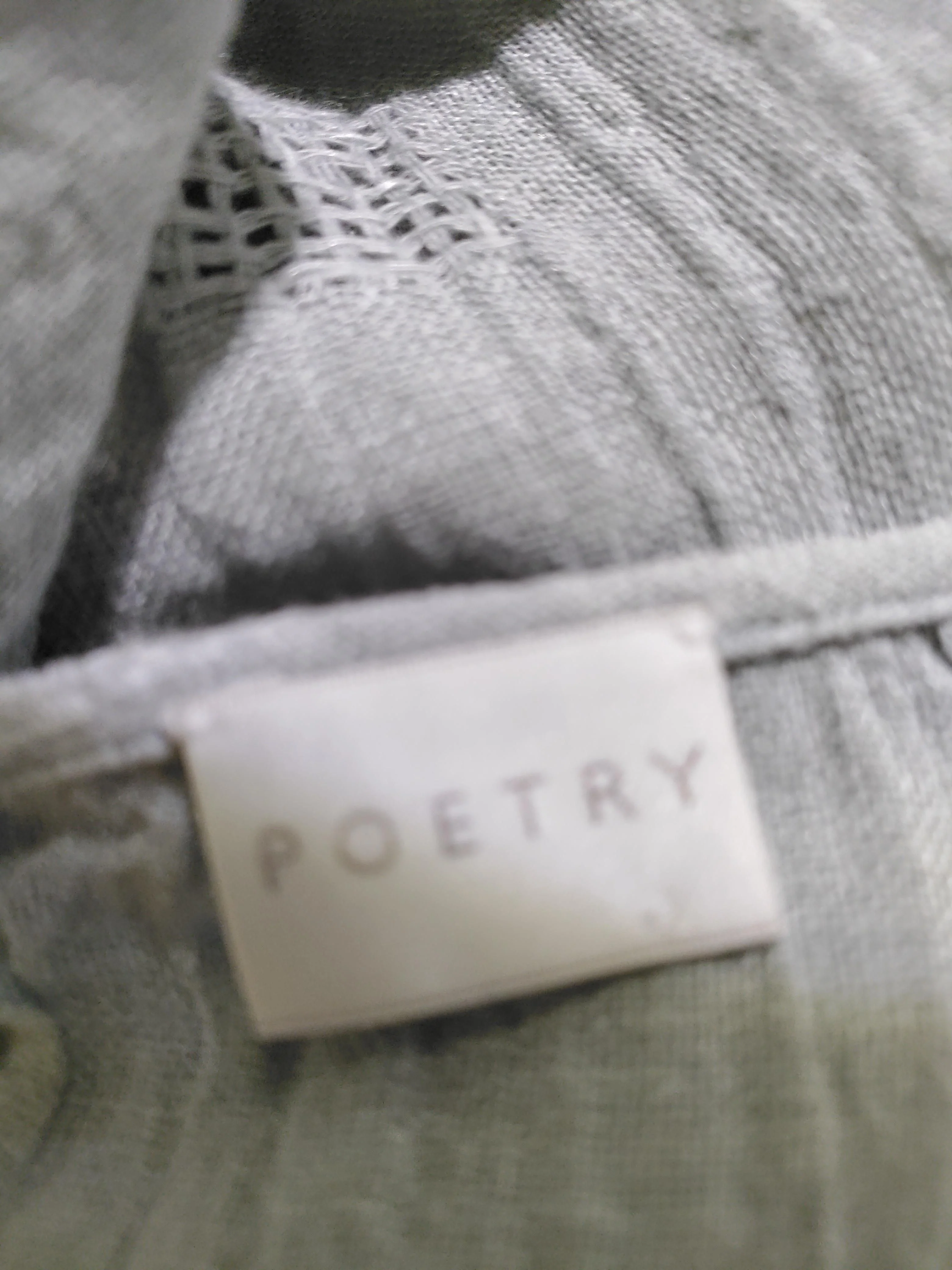 Poetry T-Shirt Mini Dress UK12 in Grey - Image 5