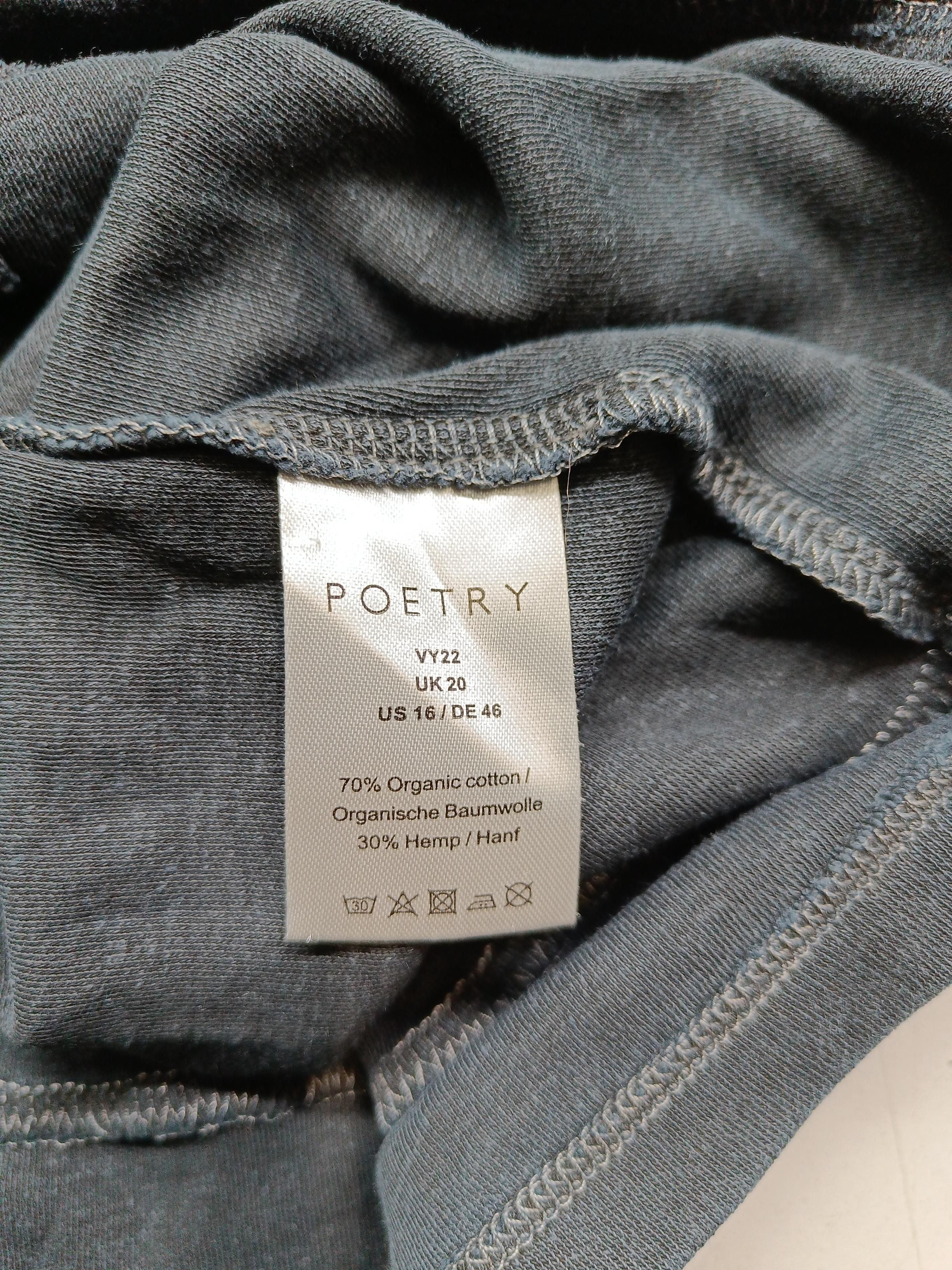 Poetry T-Shirt Mini Dress UK20 in Grey - Image 7