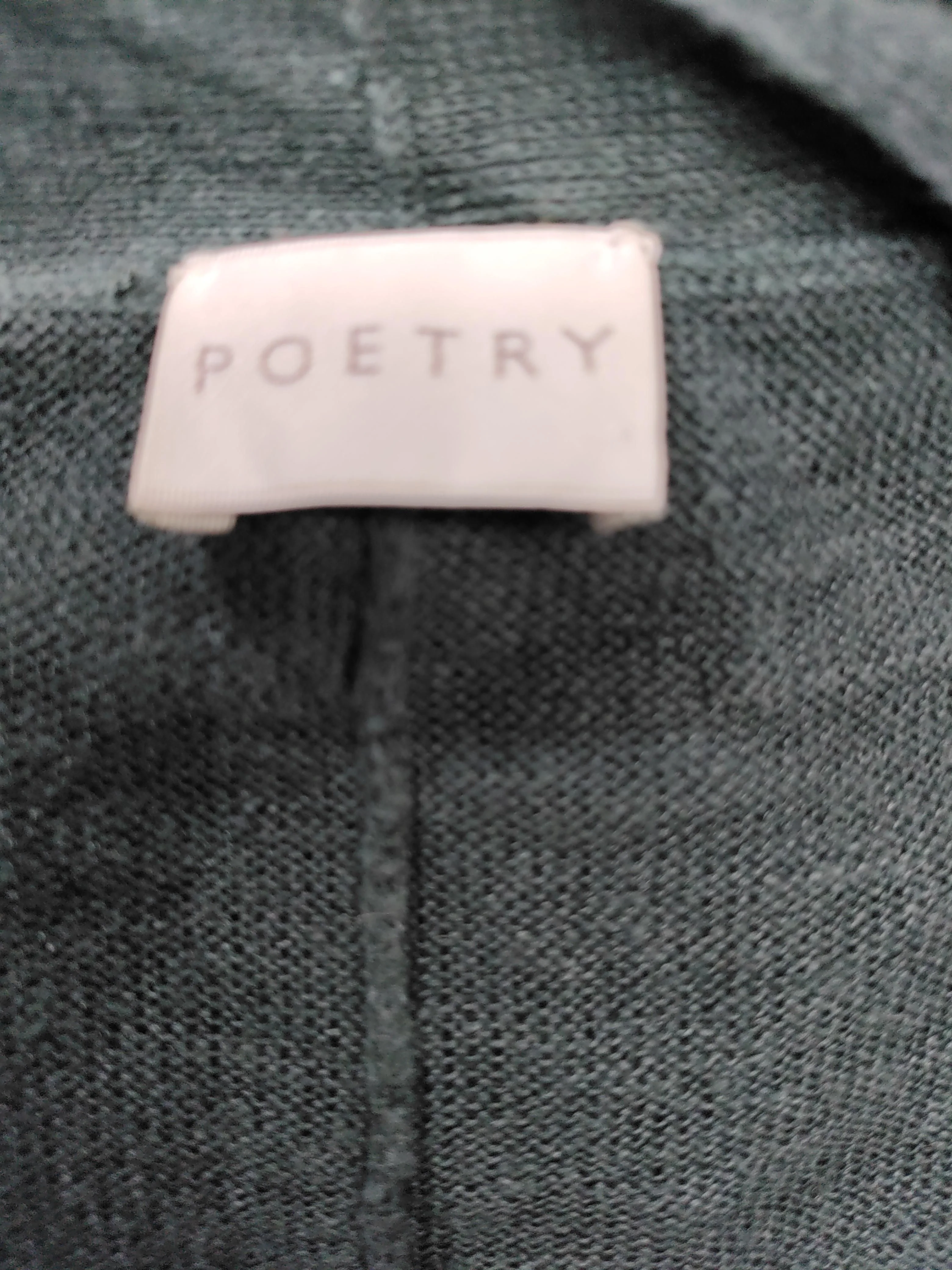 Poetry Women's Cardigan UK 18 Green 100% Linen V-Neck Cardigan - Image 5